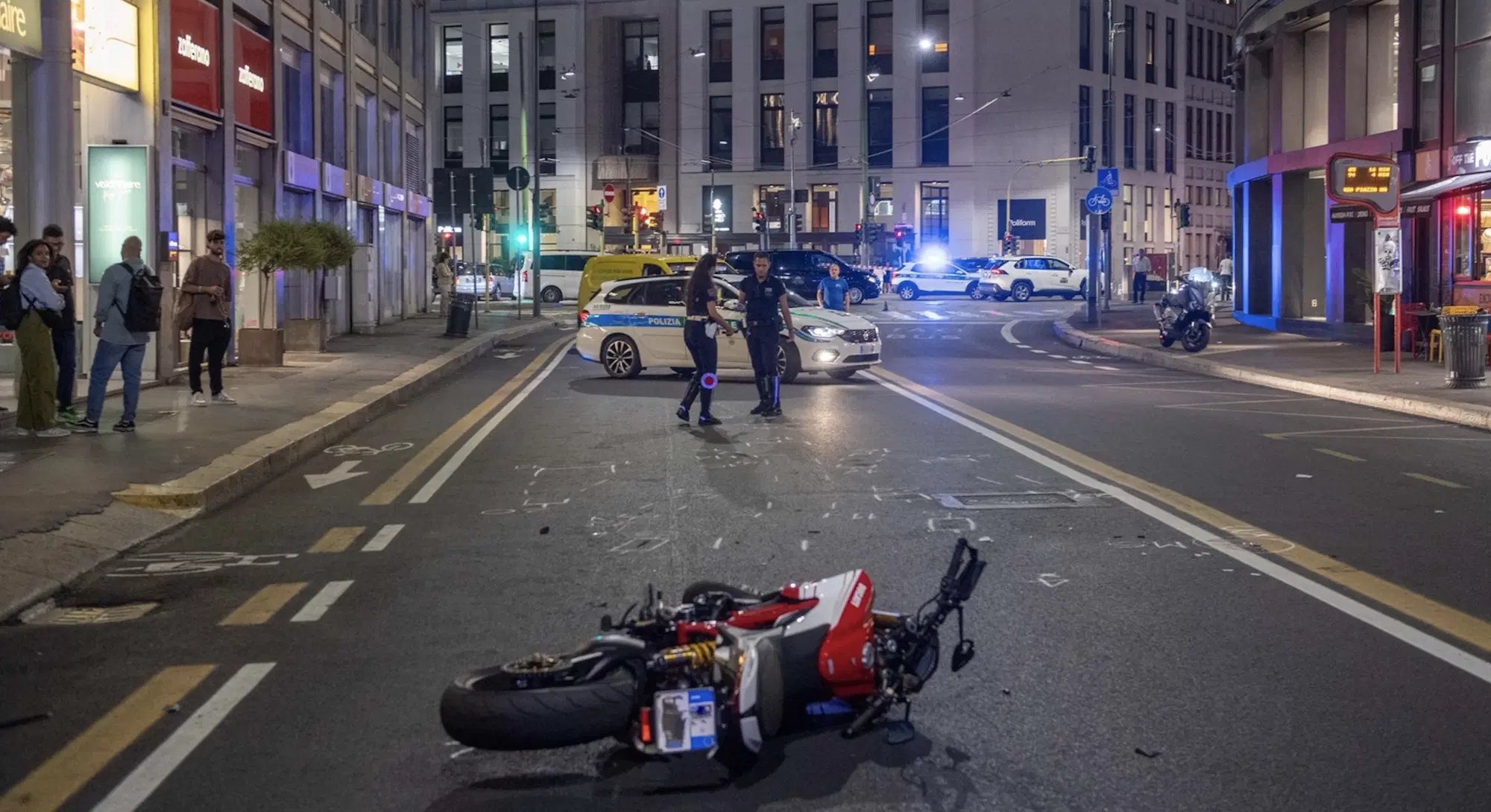 La ducati coinvolta nell'incidente