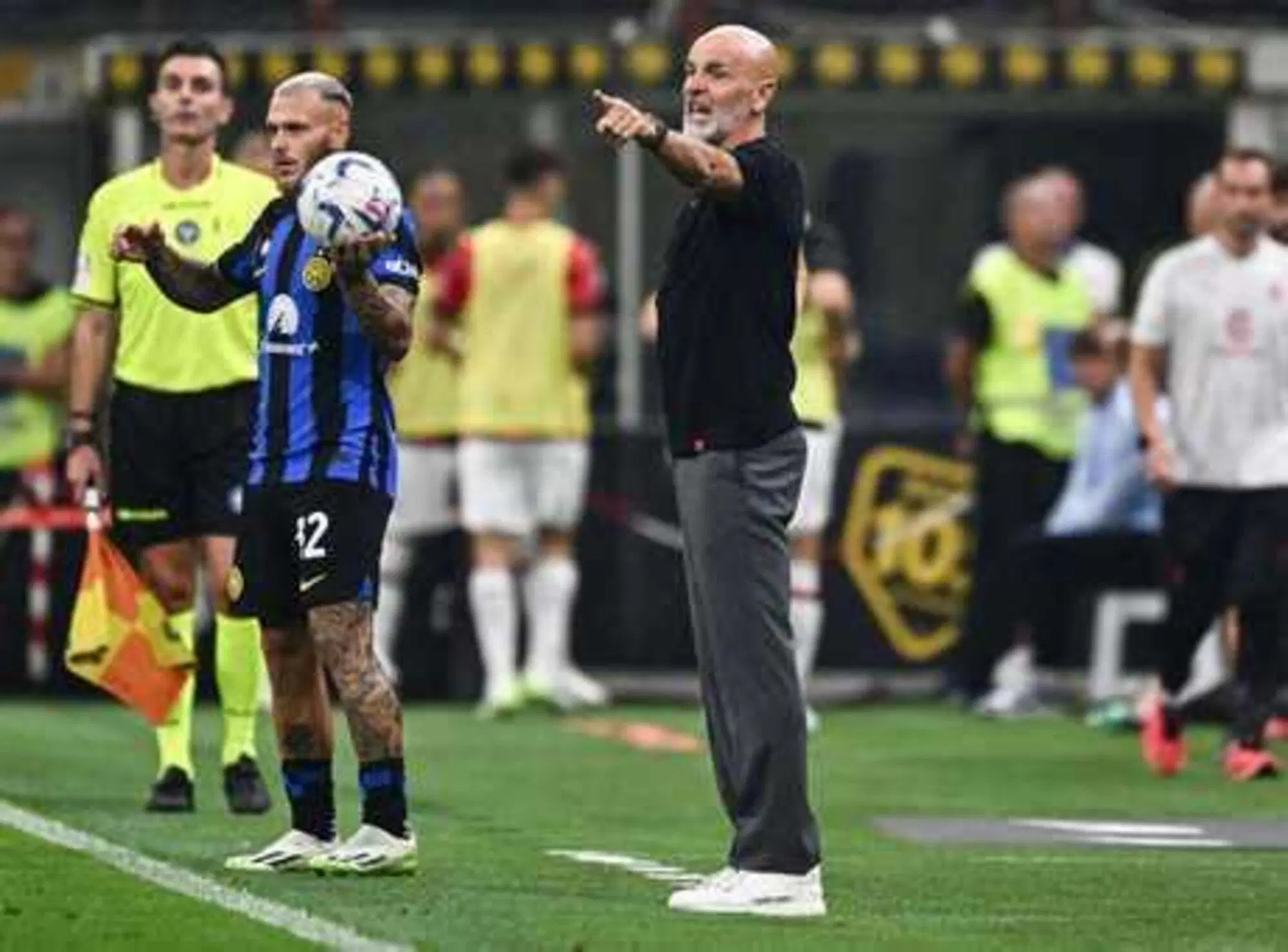 Pioli durante il derby