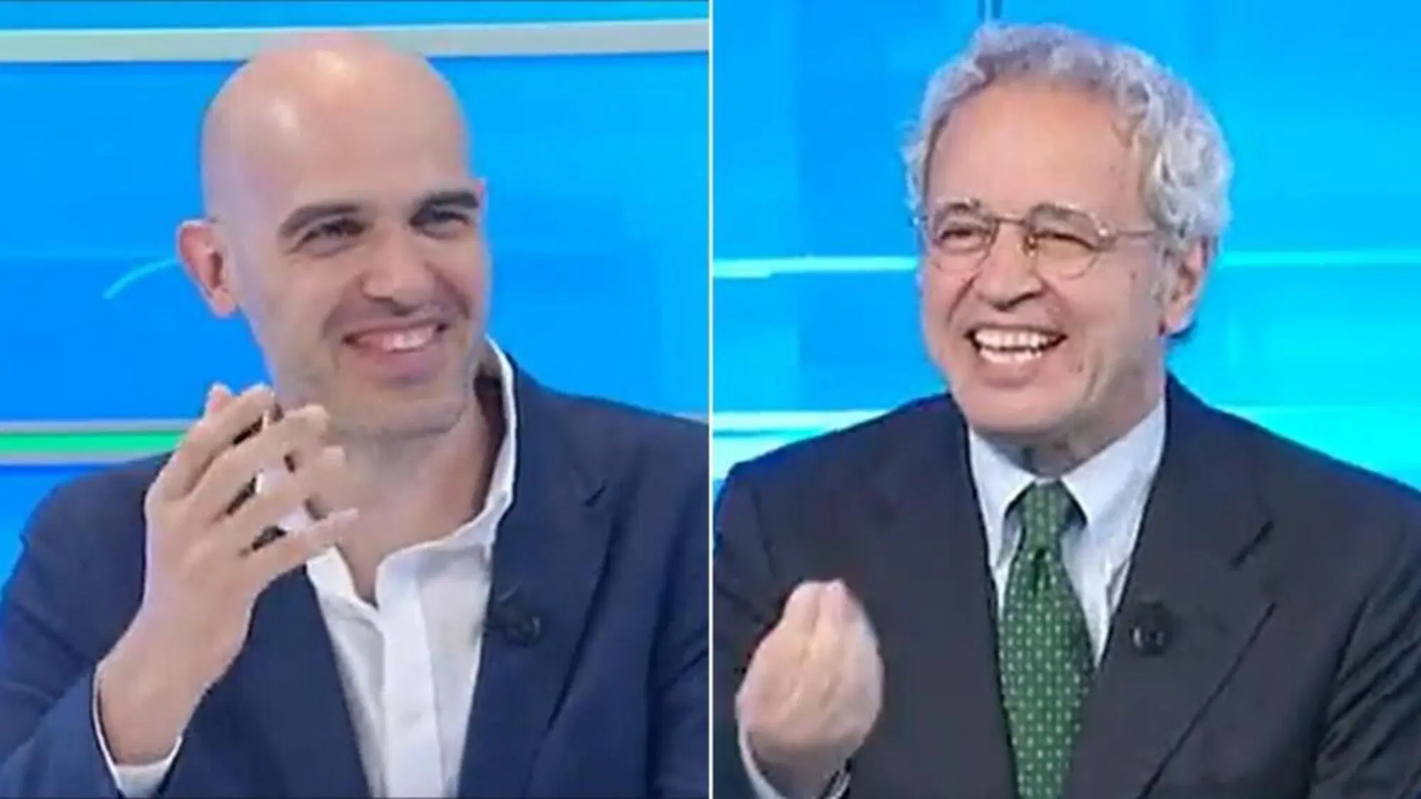 Dario Fabbri durante le maratone di Enrico Mentana