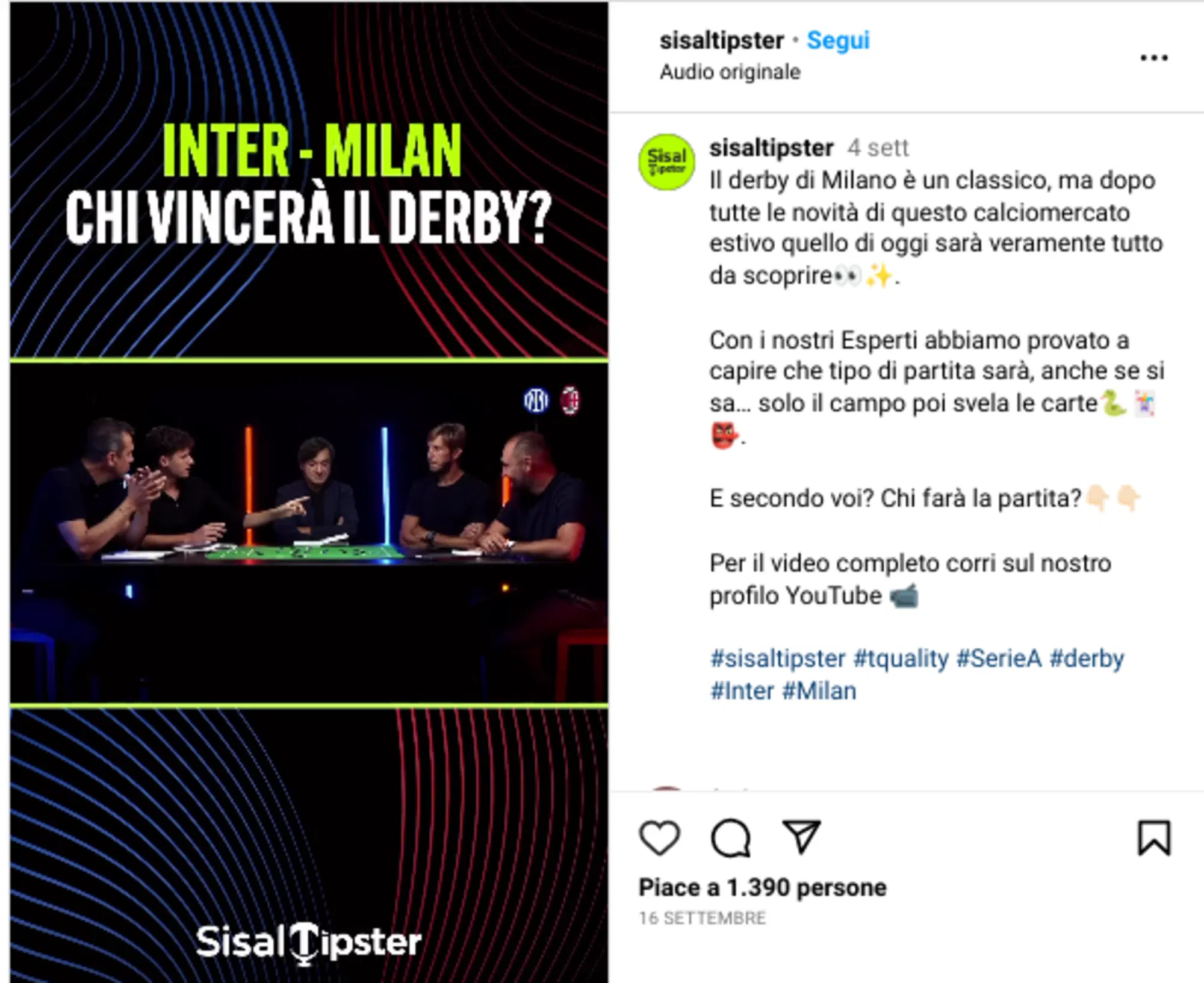 Un esempio di format "giornalistico" all'interno di un canale di scommesse con alcuni dei pi&ugrave; autorevoli giornalisti sportivi ed ex calciatori