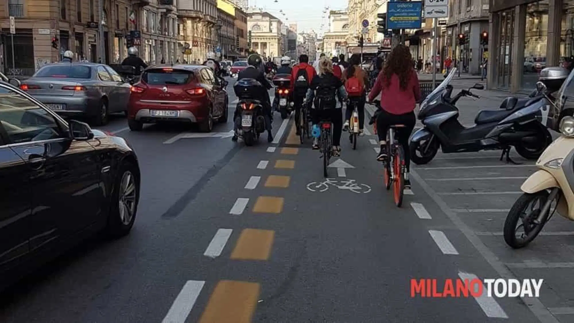 La ciclabile di Corso Buenos Aires