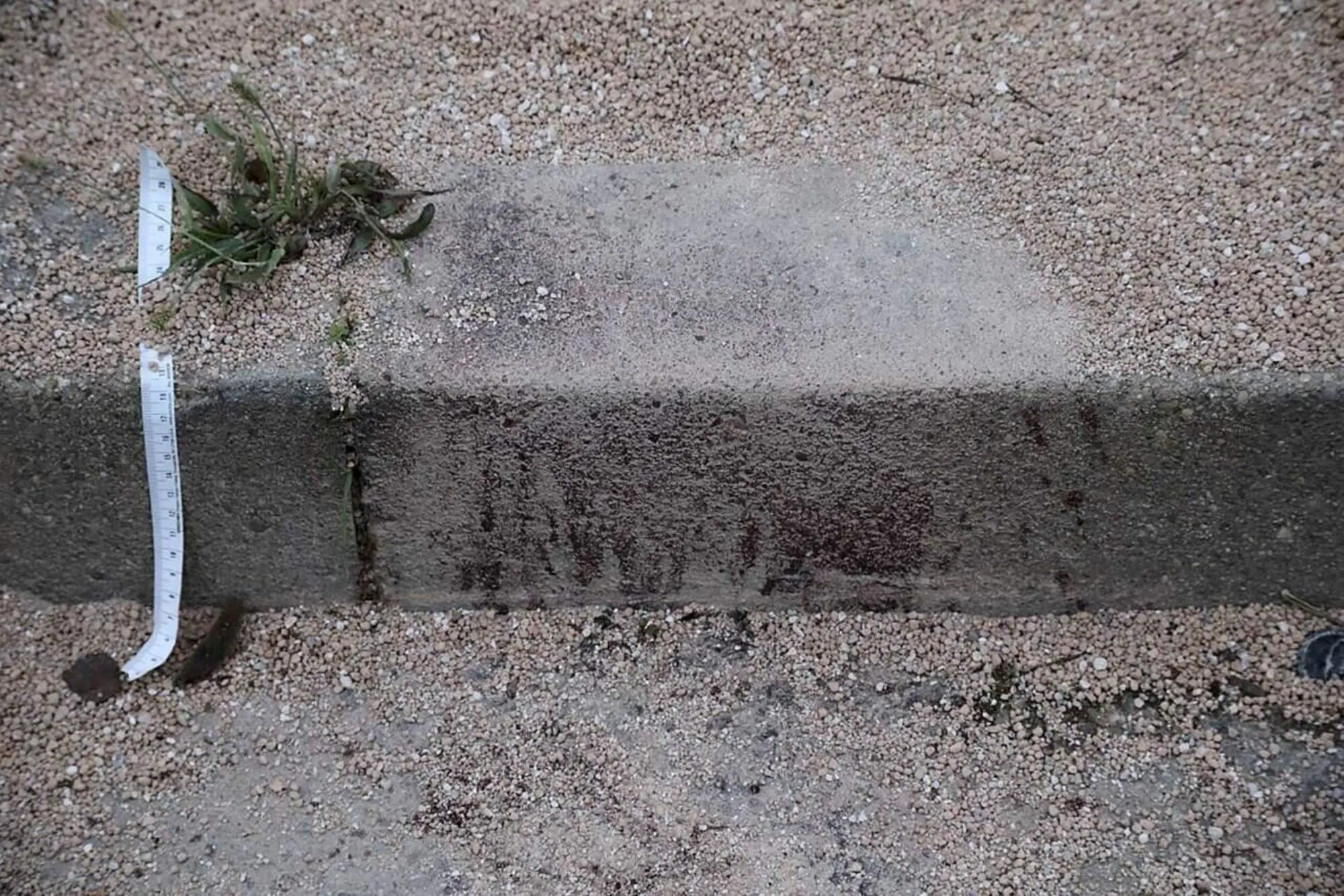 La ciocca ritrovata sull'asfalto