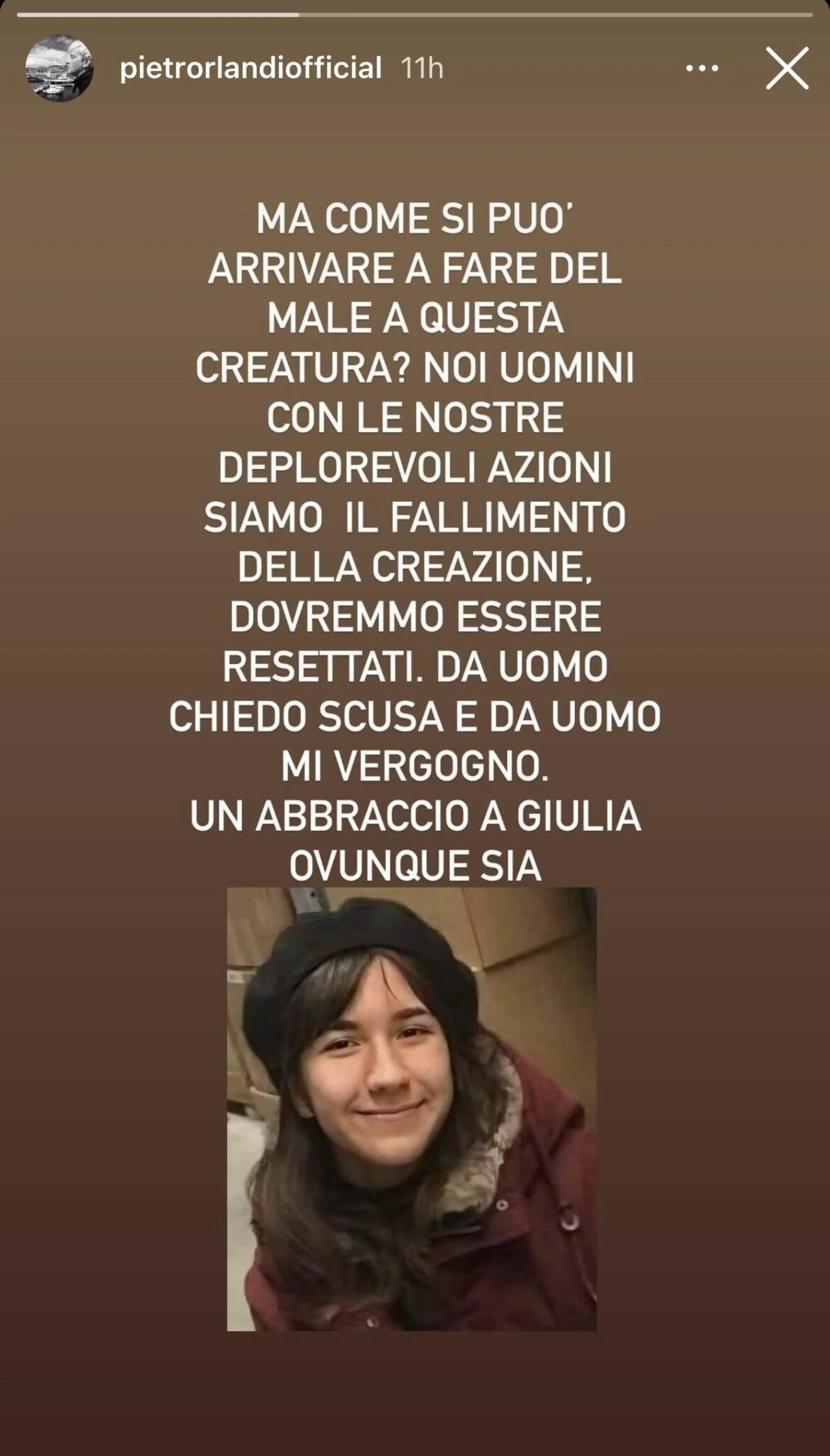 Le parole di Pietro Orlandi sull'omicidio di Giulia Cecchettin