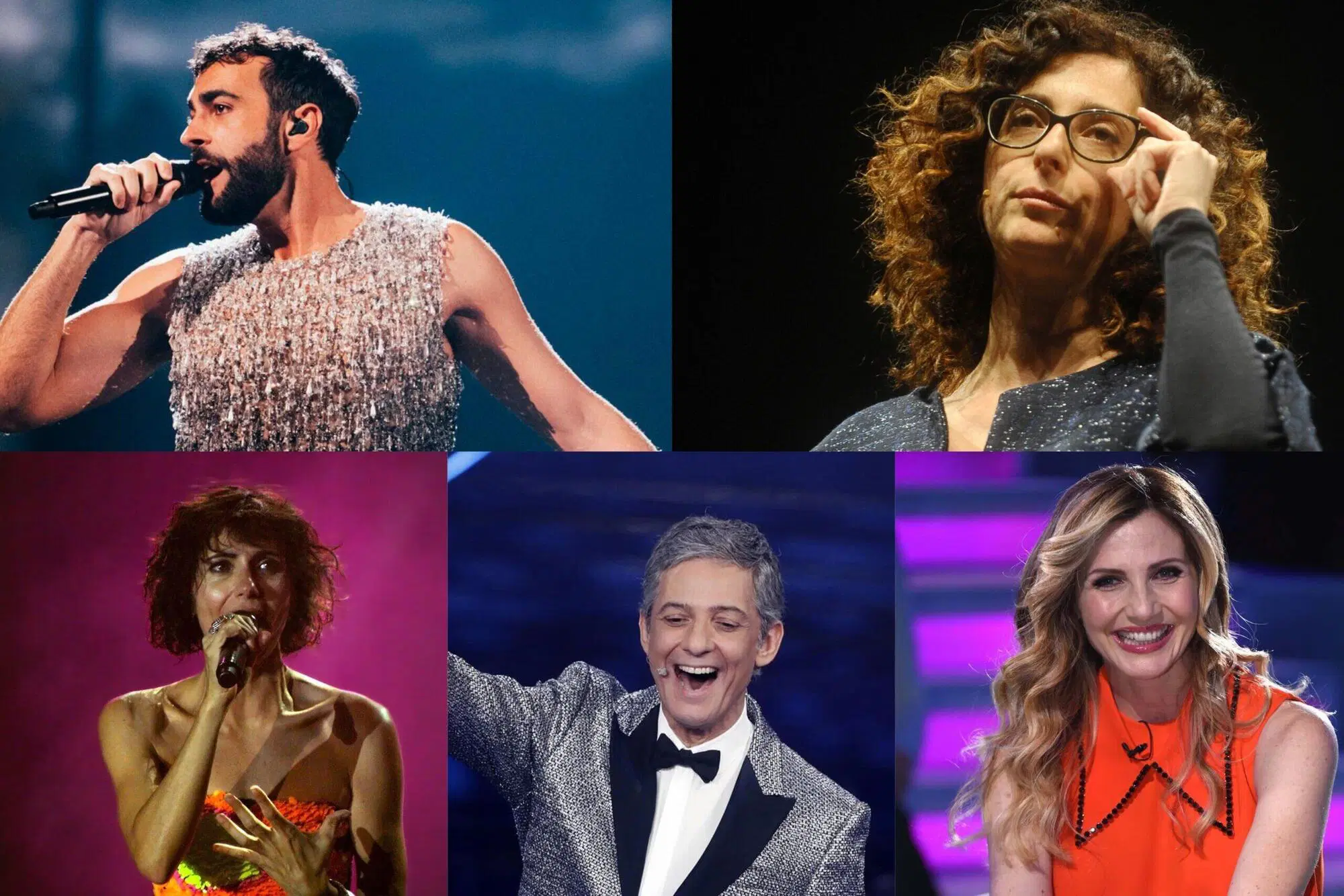 Mengoni, Mannino, Giorgia, Fiorello, Cuccarini, i co-conduttori