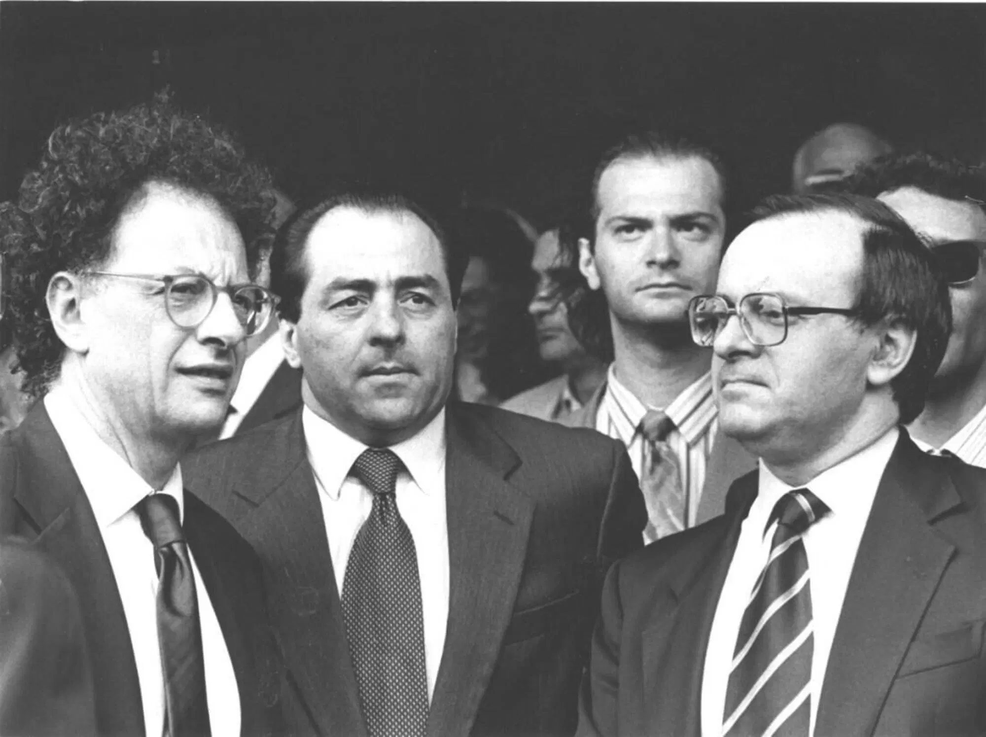 I magistrati di Mani Pulite, Piercamillo Davigo, Gherardo Colmbo e Andrea Di Pietro