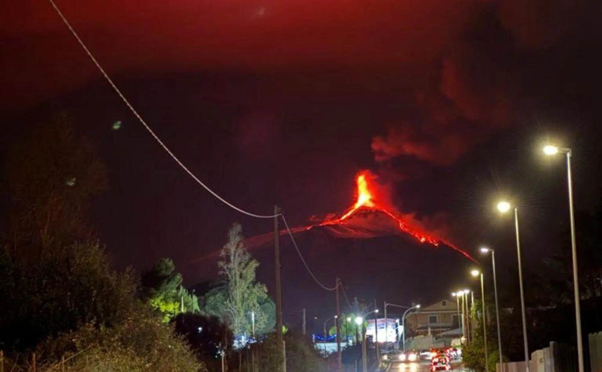 Una delle eruzioni dell'Etna