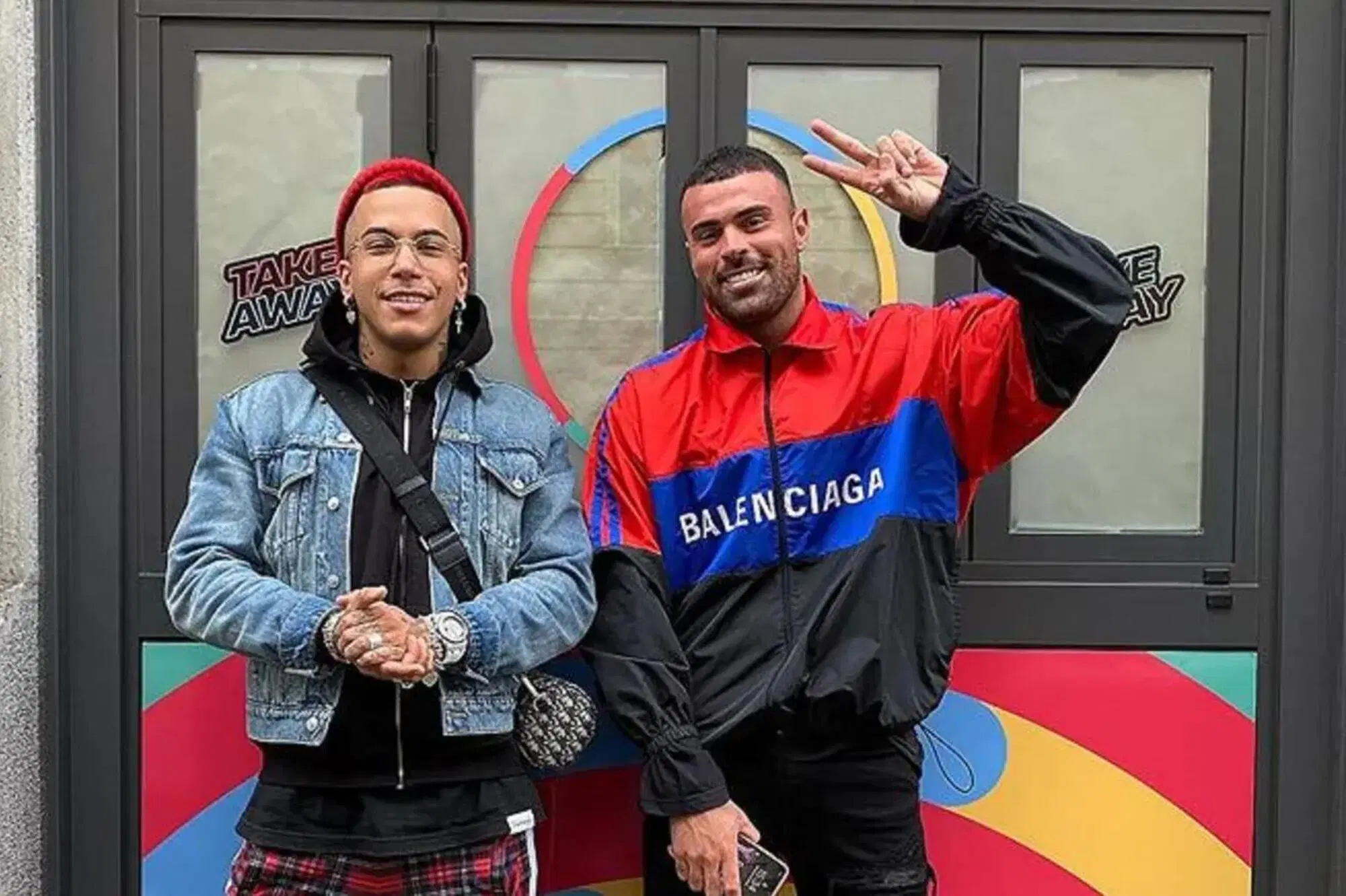 Sfera Ebbasta e Andrea Petagna all'apertura di Healthy Color