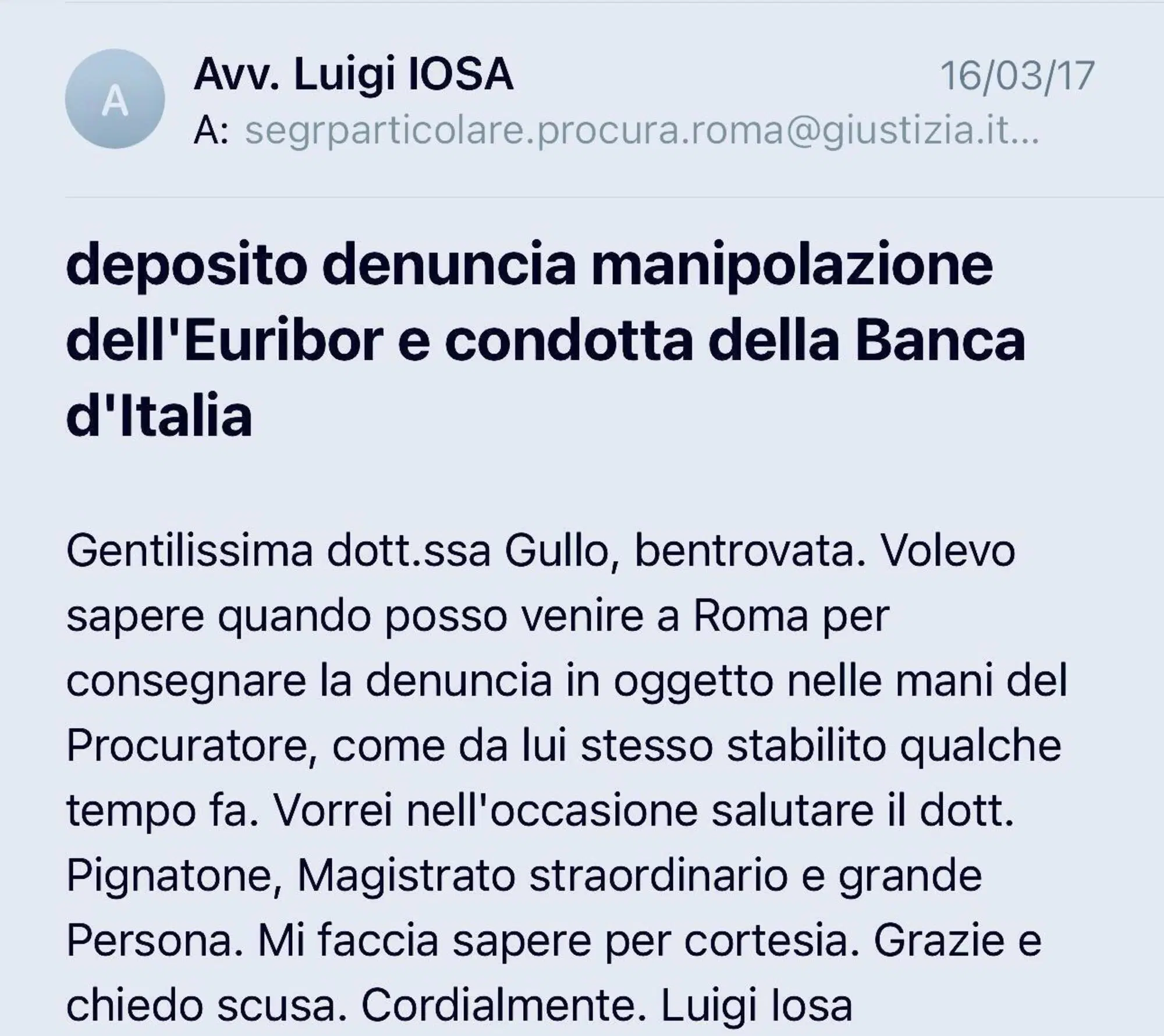 Denuncia della truffa messa in atto dalle banche