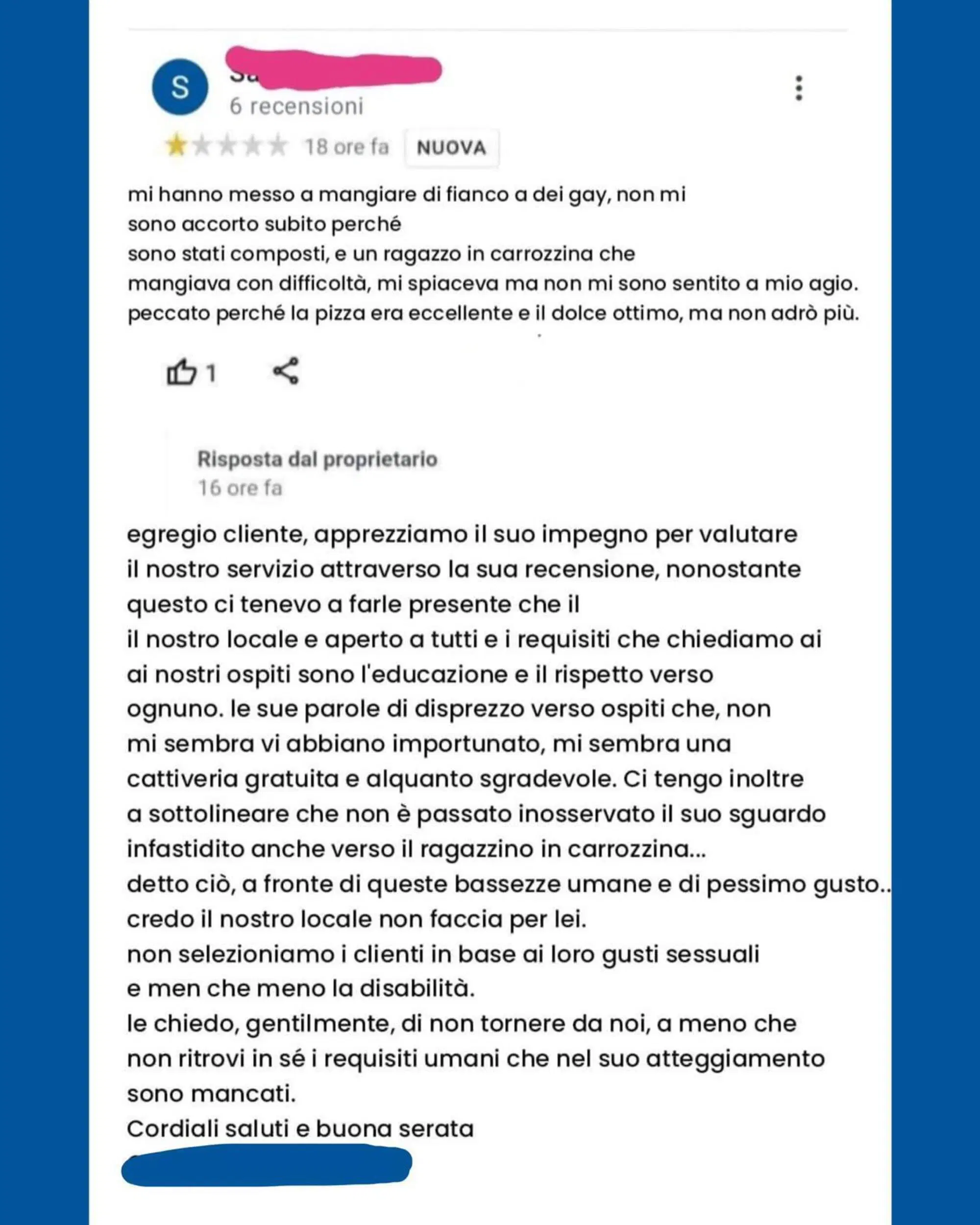 La "finta" recensione