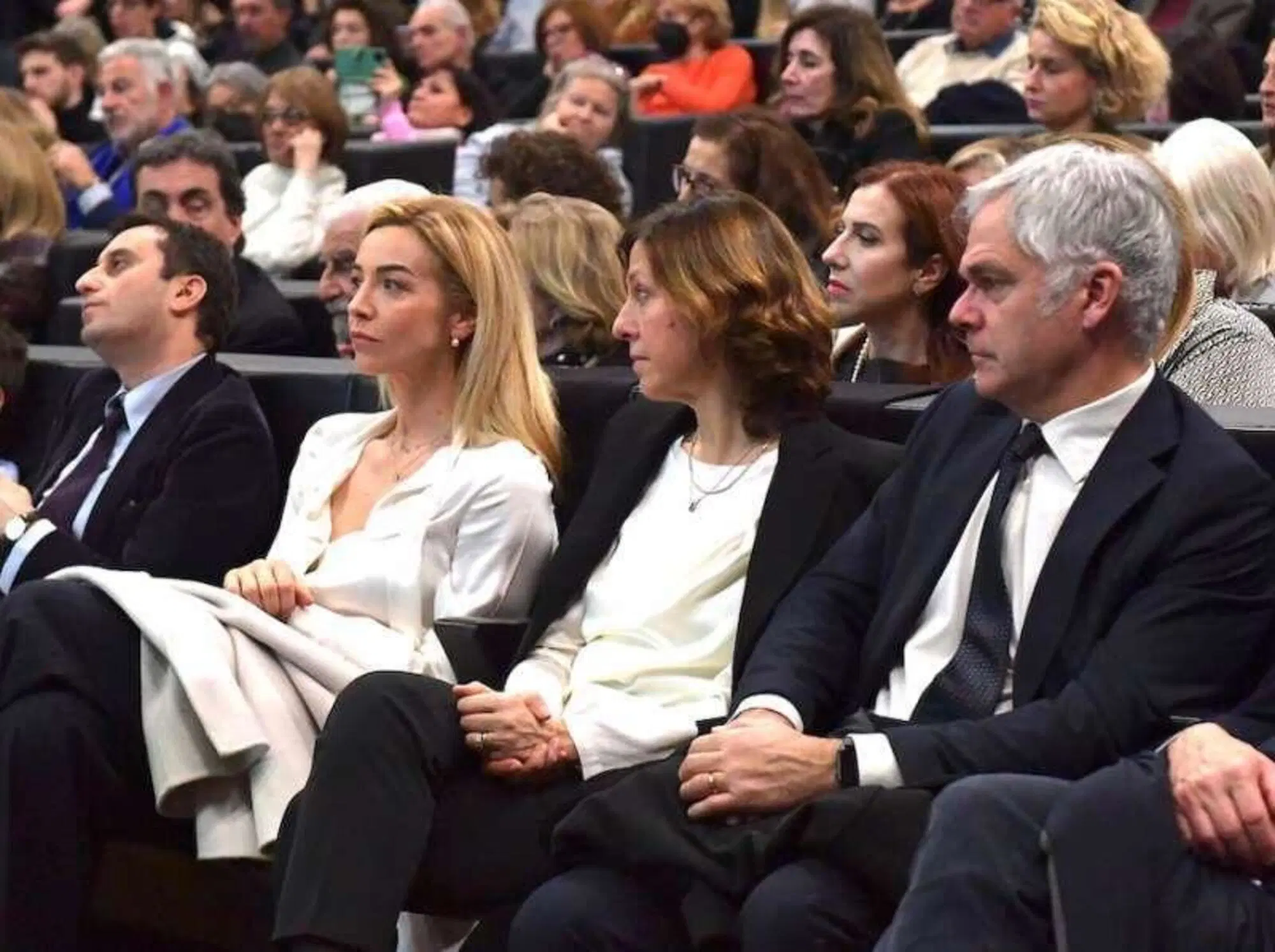 David Parenzo, Silvia Salis, Claudia Mazzola, e Alessandro Di Majo (foto Di Bacco)
