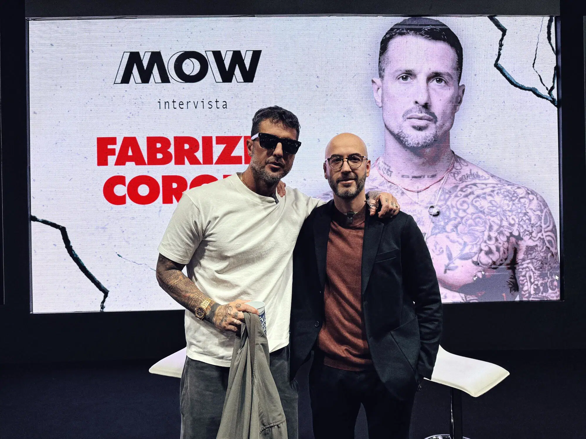 Fabrizio Corona all'Mbe 2024 a Verona