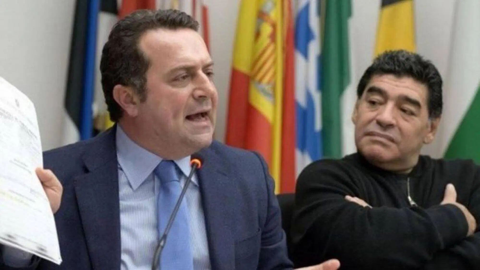 L'avvocato Pisani con Maradona
