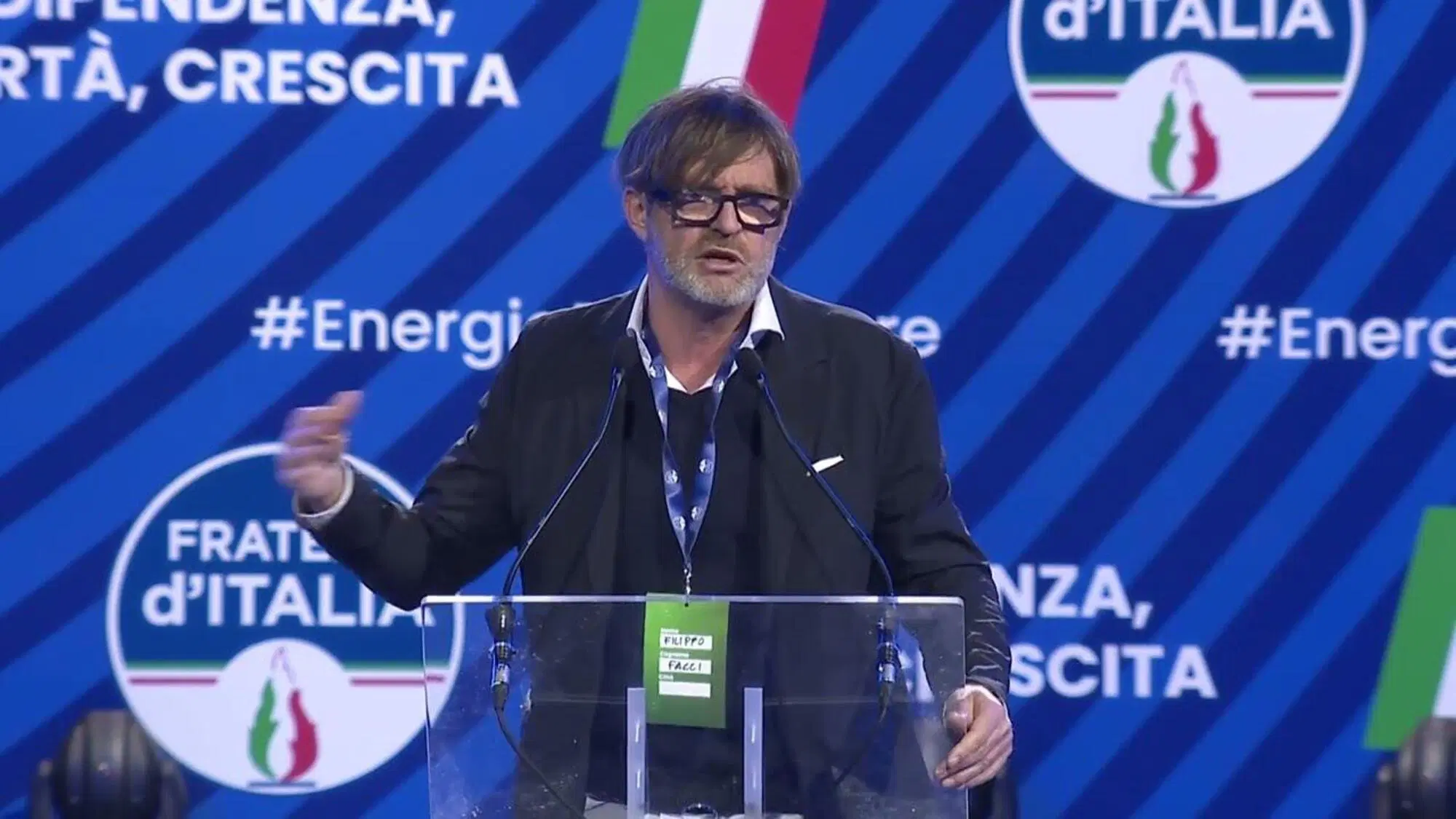 Filippo Facci alla conferenza di Fratelli d'Italia