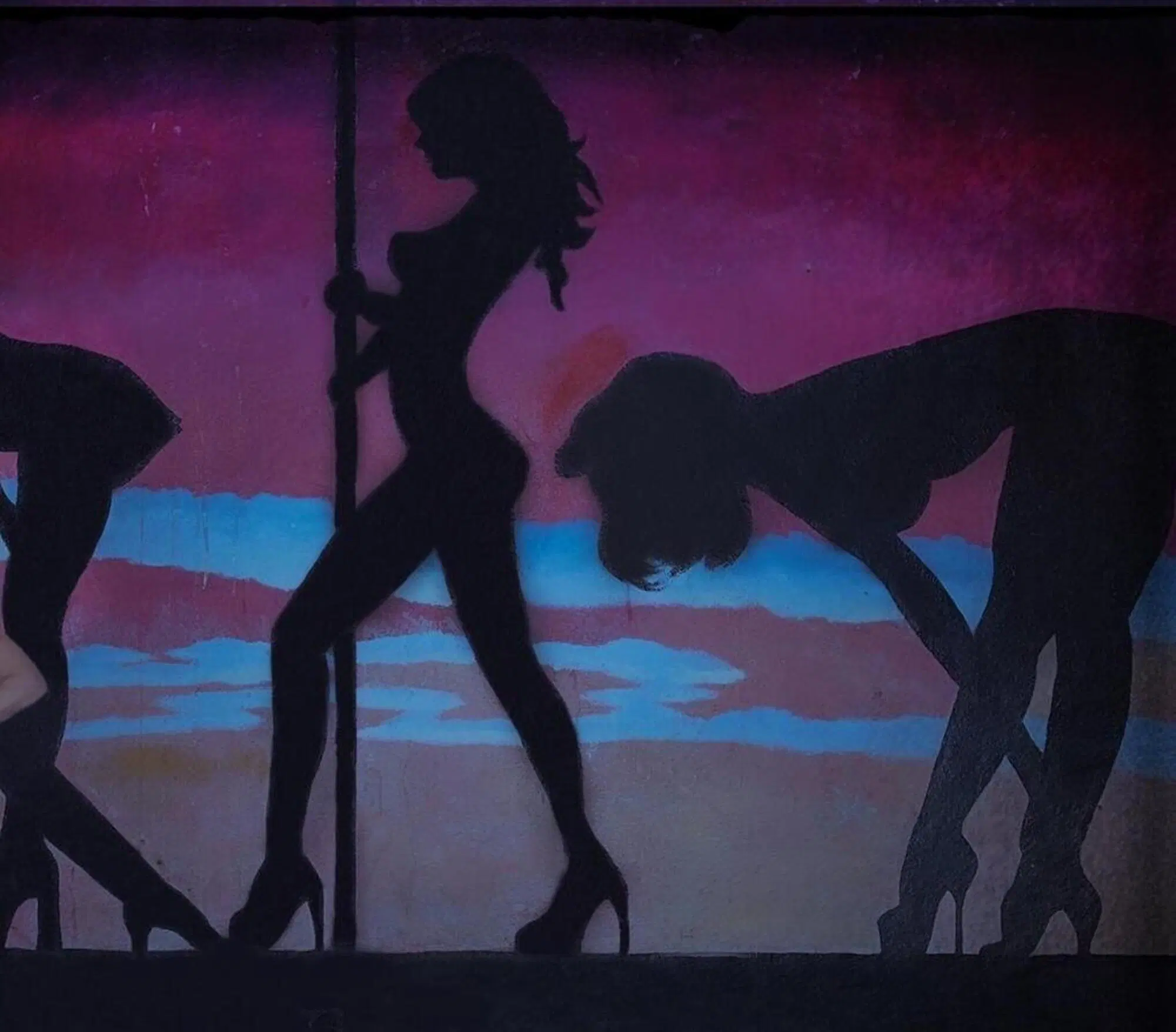 L'immagine sul muro esterno del Body Shop
