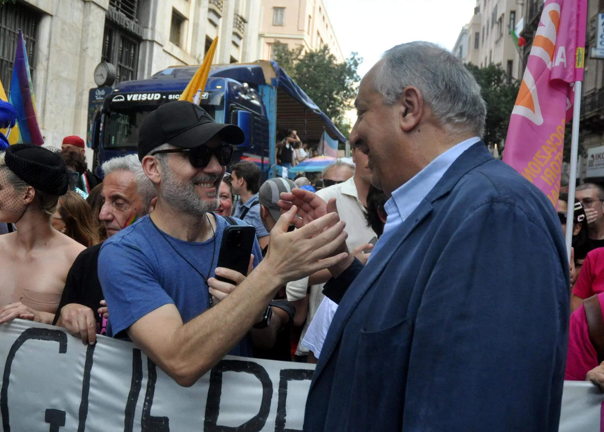 Roberto Lagalla al Pride di Palermo