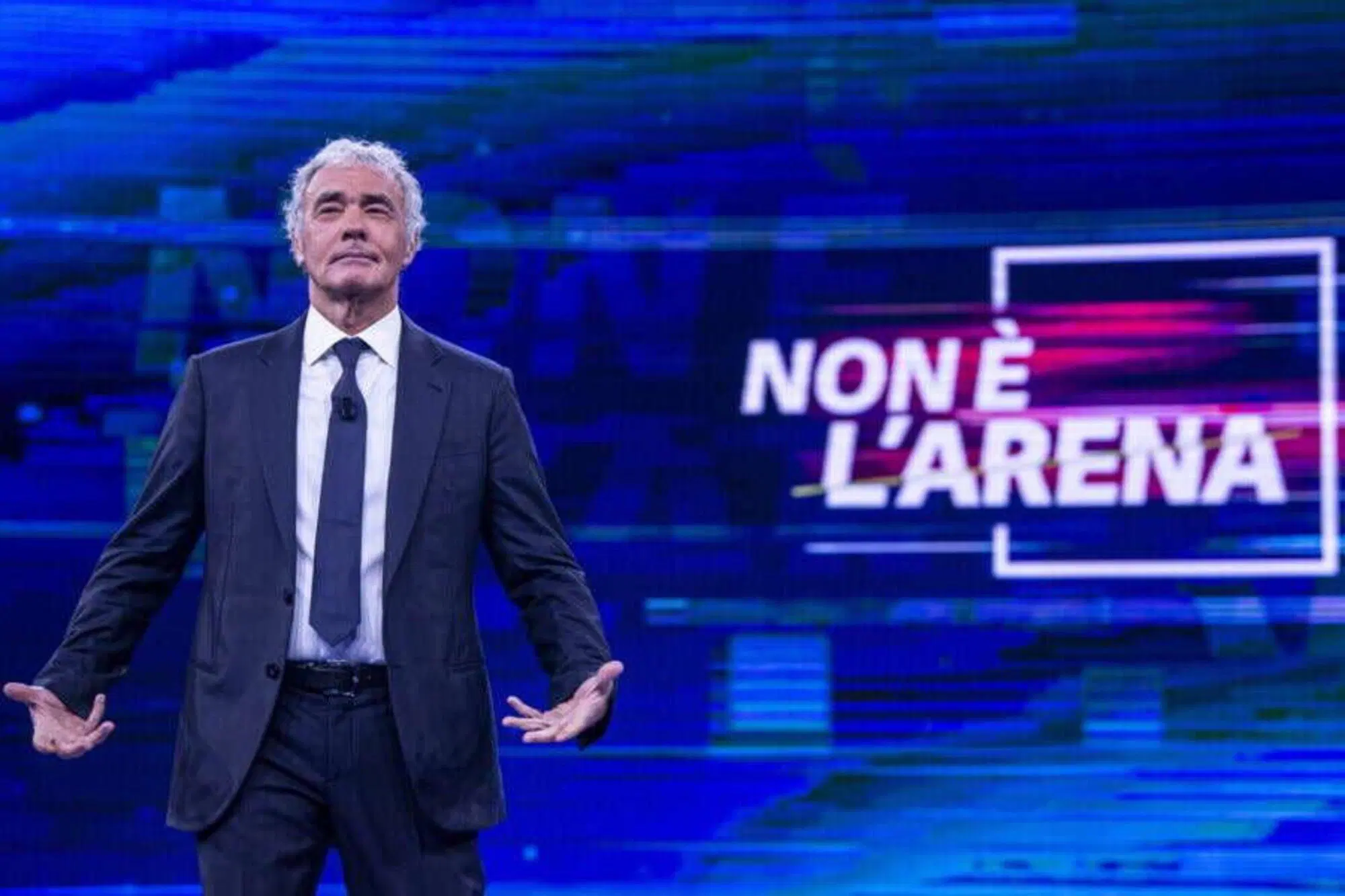 Massimo Giletti nel suo programma "Non &egrave; l'Arena"