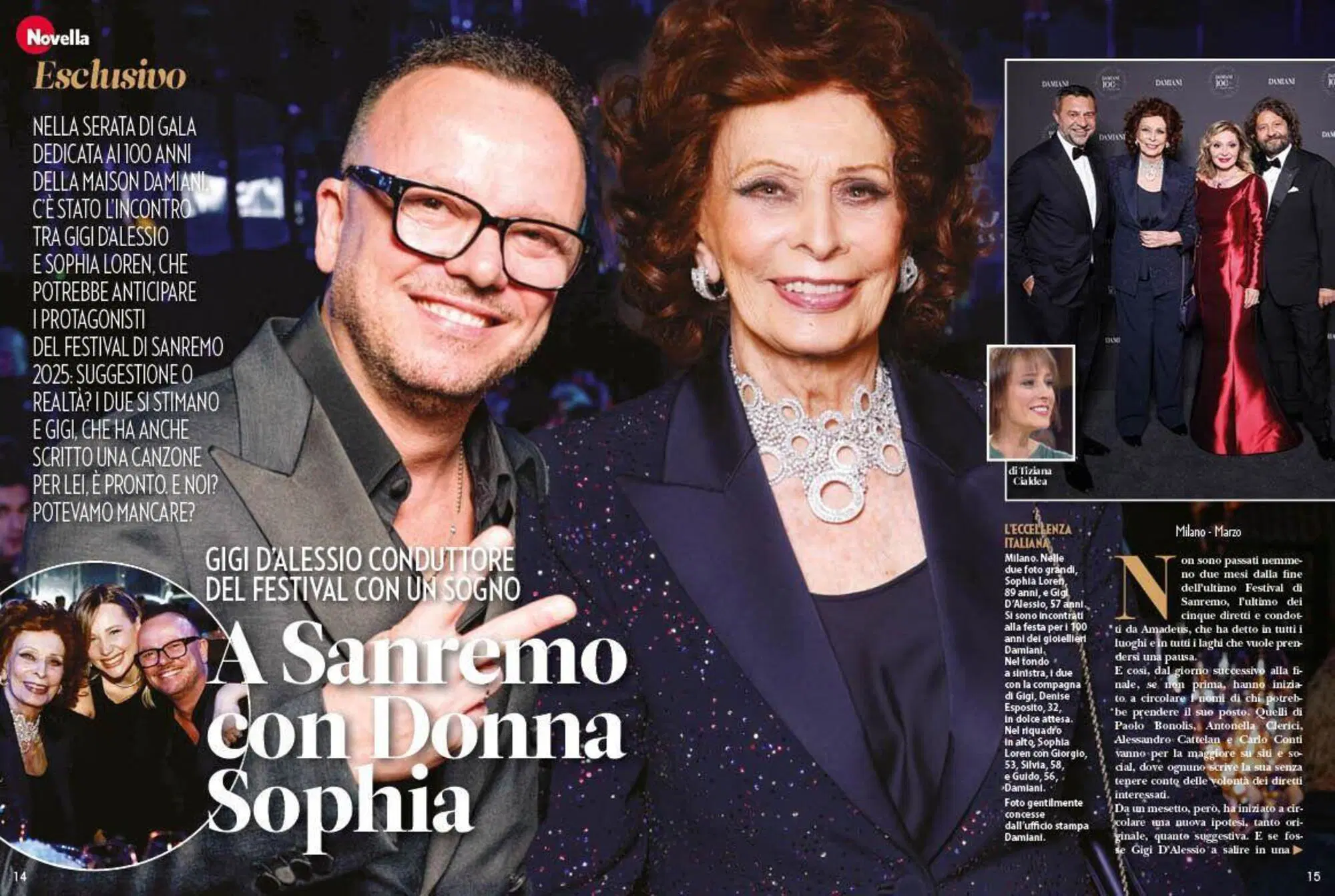 Il pezzo su Gigi D'Alessio nell'ultimo numero di Novella 2000