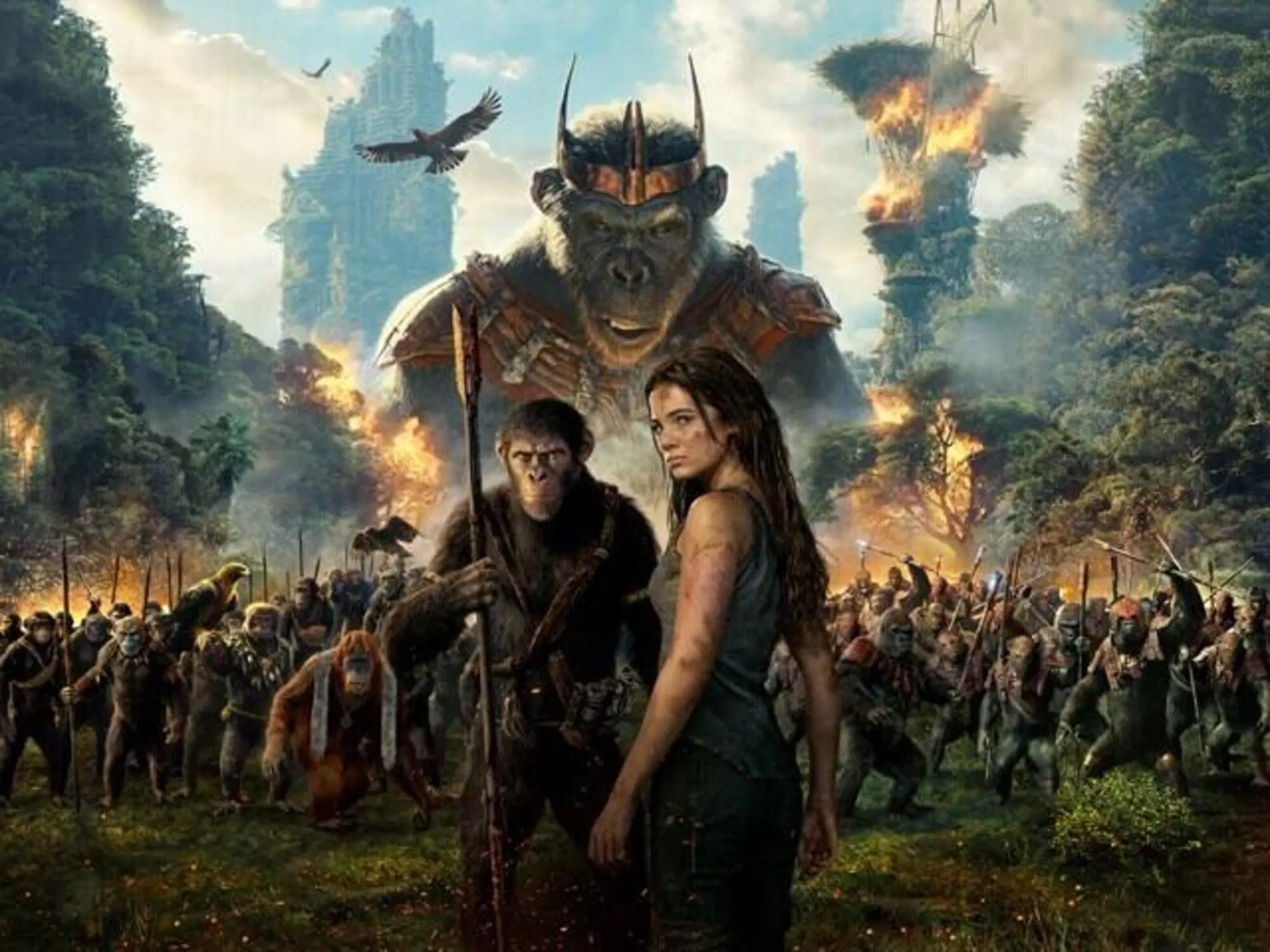 Un'immagine del film "Il Regno del pianeta delle scimmie"