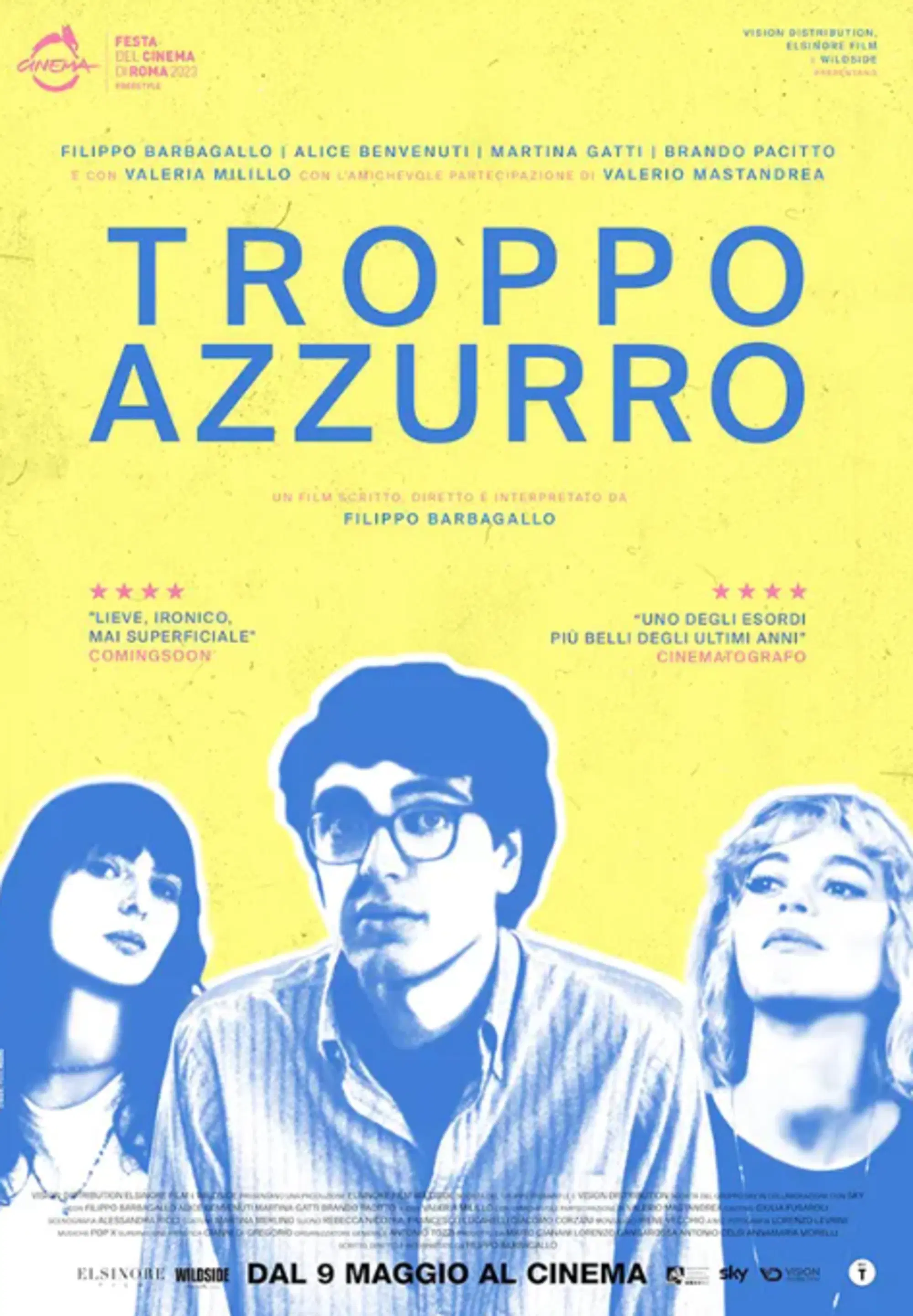 Manifesto di "Troppo Azzurro" di Filippo Barbagallo