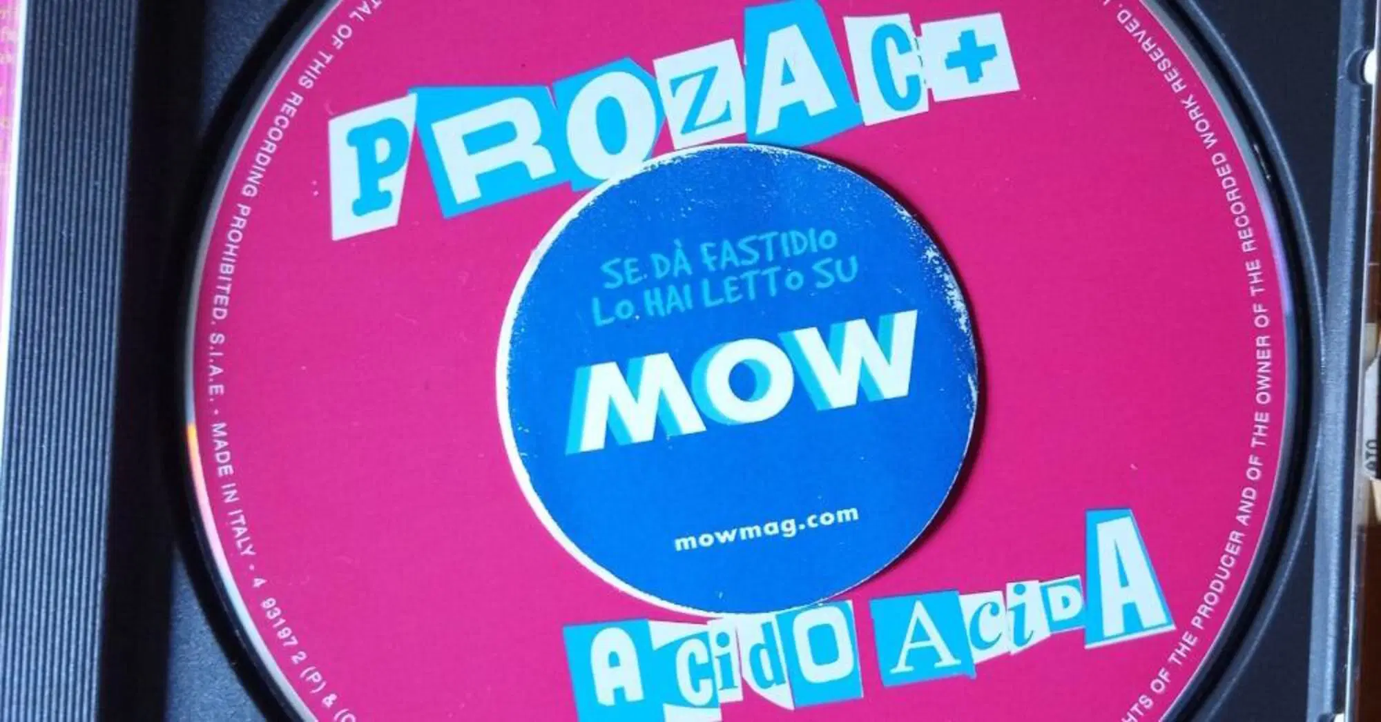 L'album "Acido Acida" che vendette 170.000 copie e di cui una ce l'ha MOW