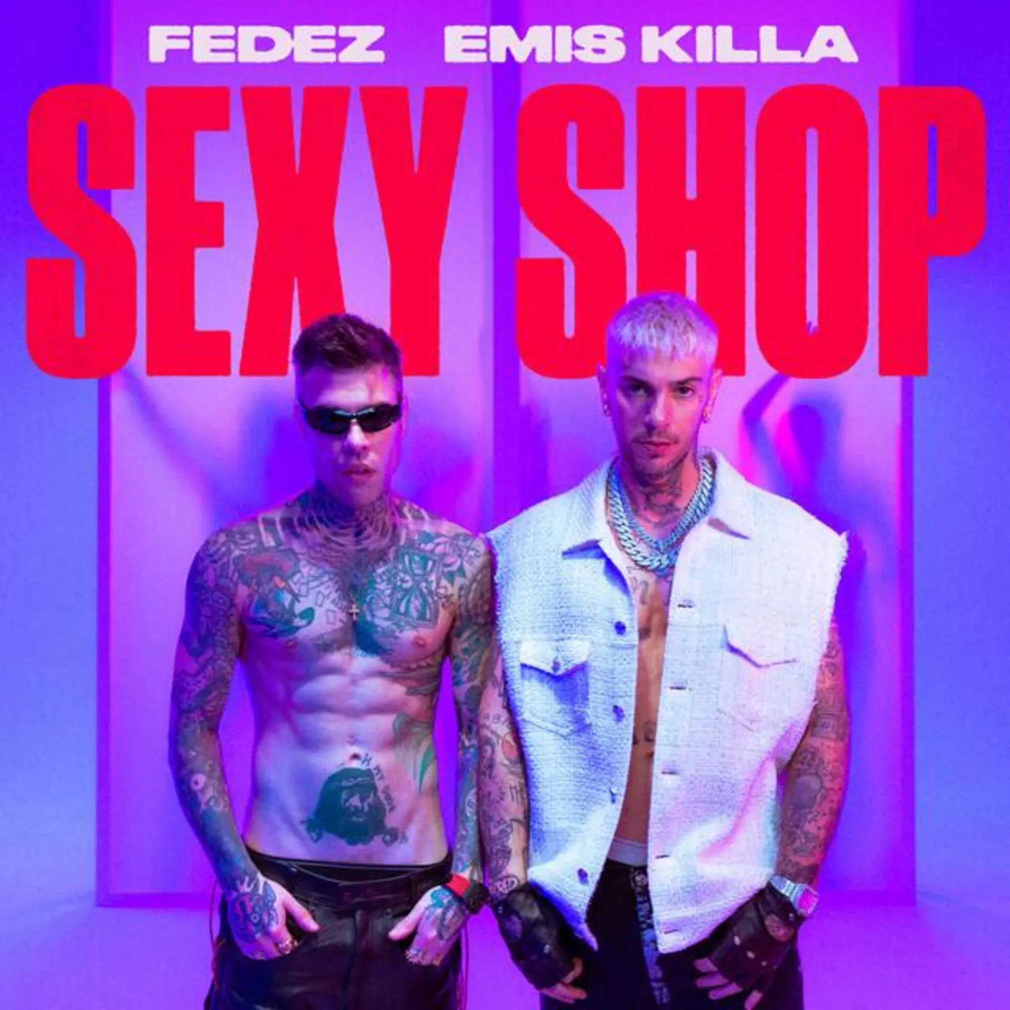 La copertina del singolo "Sexy Shop" di Fedez ed Emis Killa