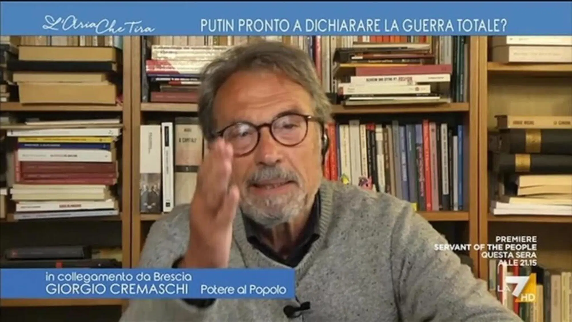 Giorgio Cremaschi ospite de "L'aria che tira"