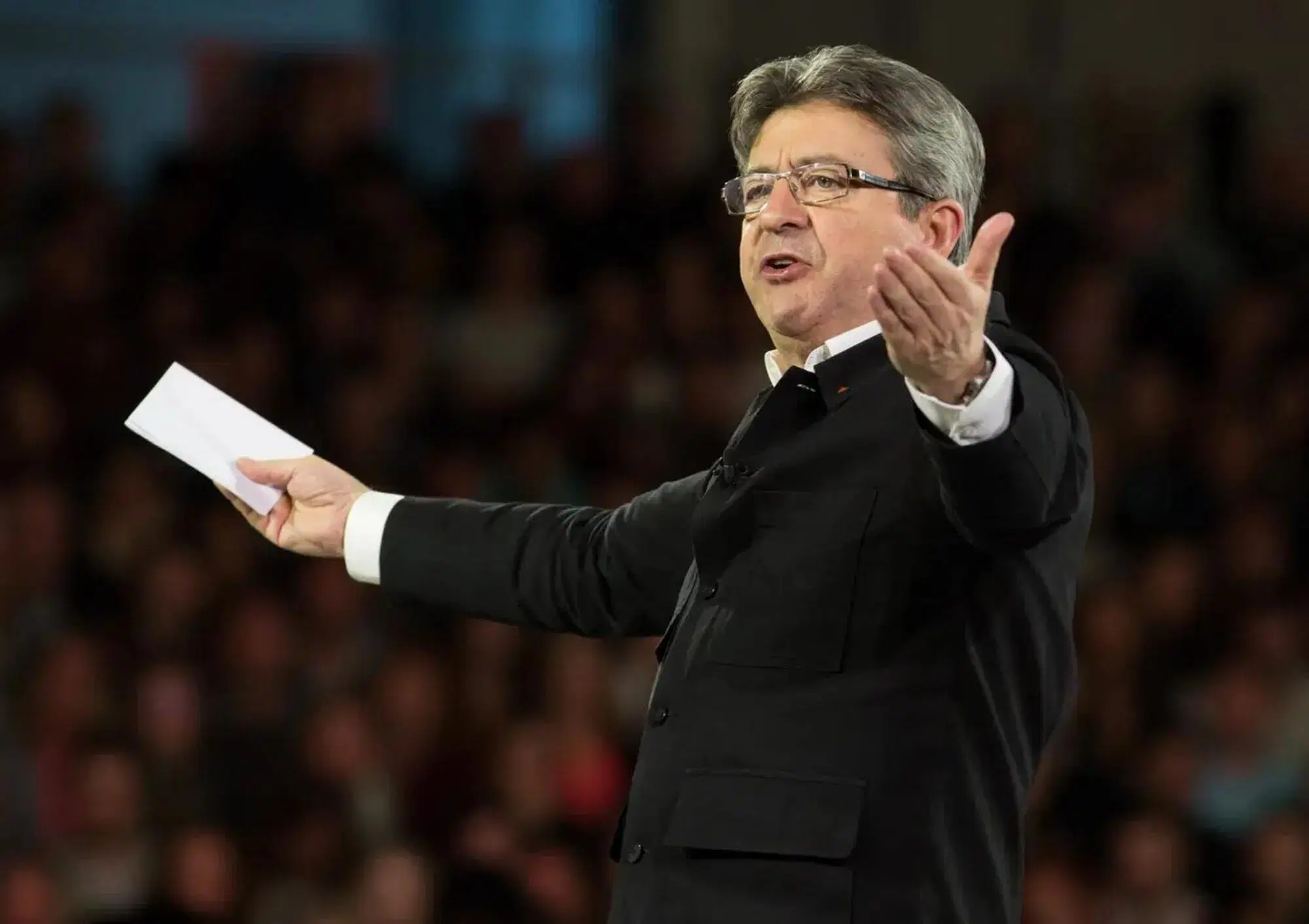 Jean-Luc M&eacute;lenchon, leader del Nuovo Fronte Popolare, l'alleanza di sinistra che ha vinto al secondo turno le elezioni francesi del 7 luglio