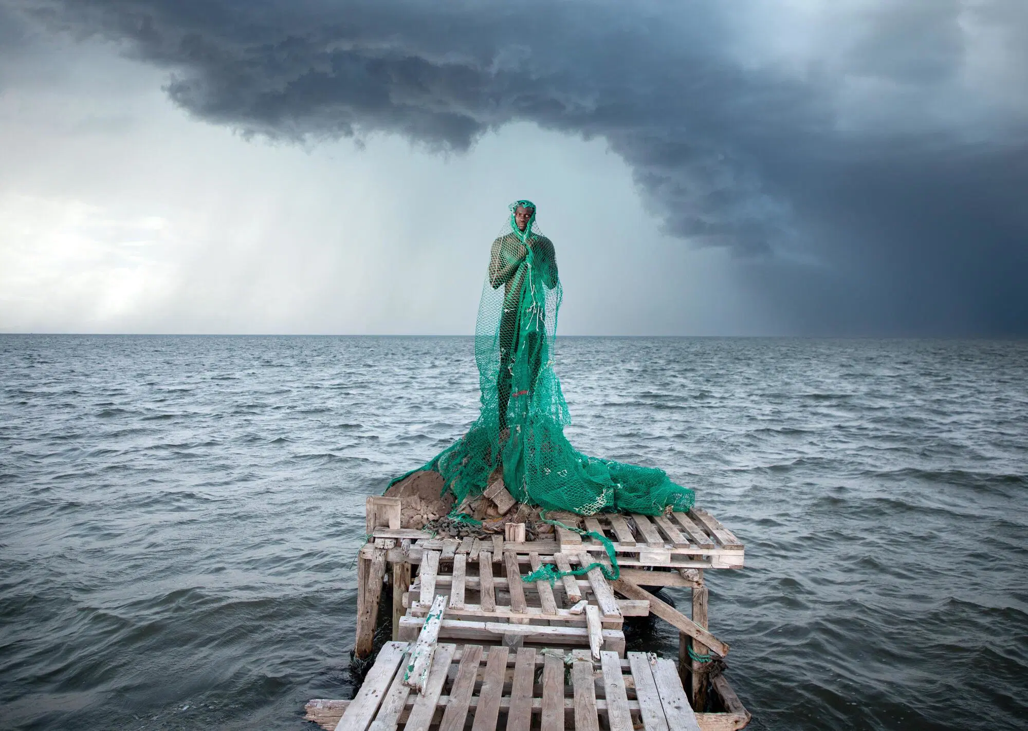 Un'immagine della performance