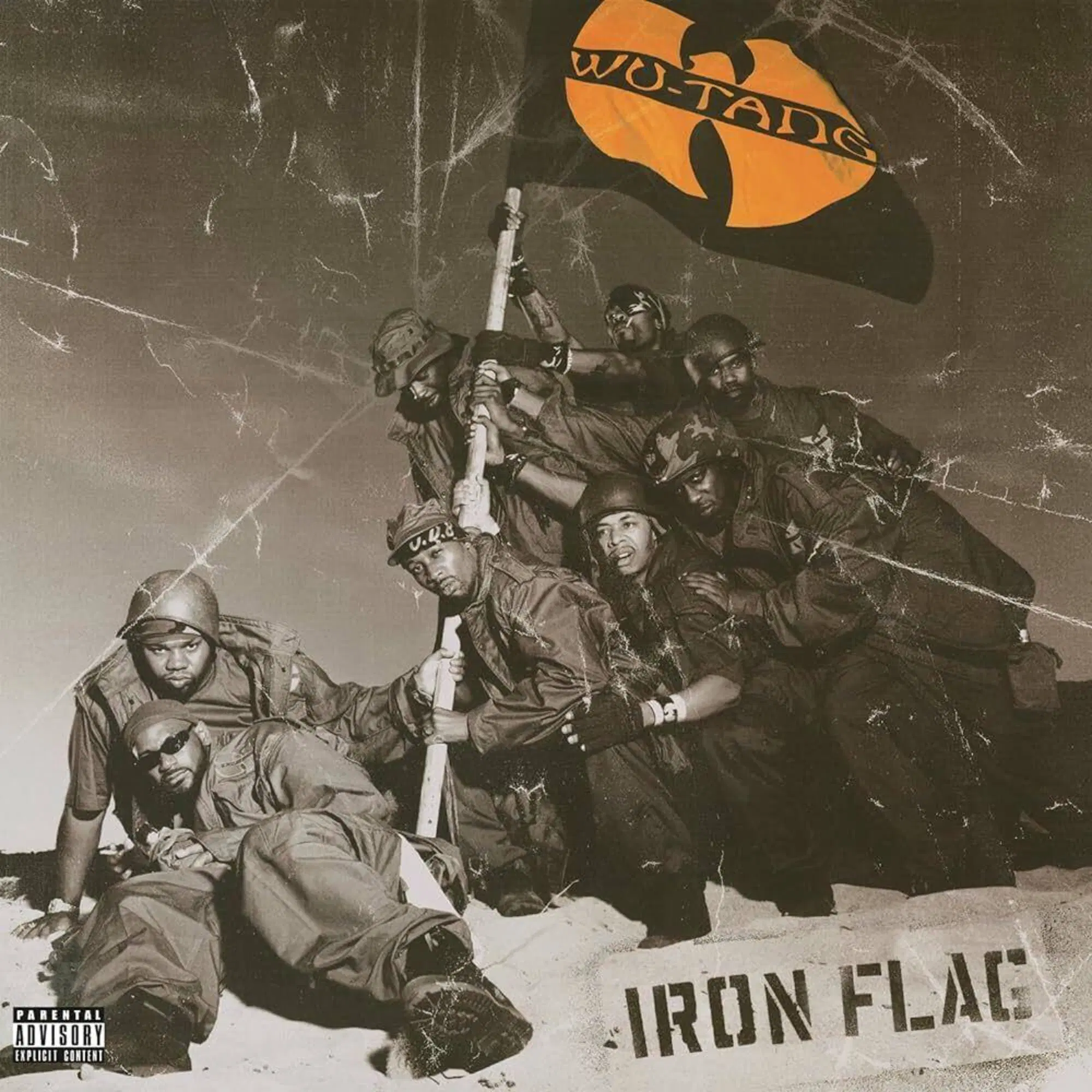 La copertina di "Iron flag", l'album di Rza, ispirata alla foto di Joe Rosenthal "The Raising of Iwo Jima", 