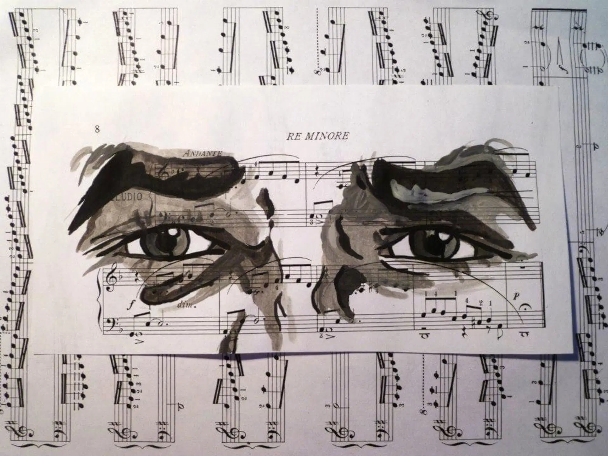 Il disegno di Debora Pagano dedicato alla musica e Morgan