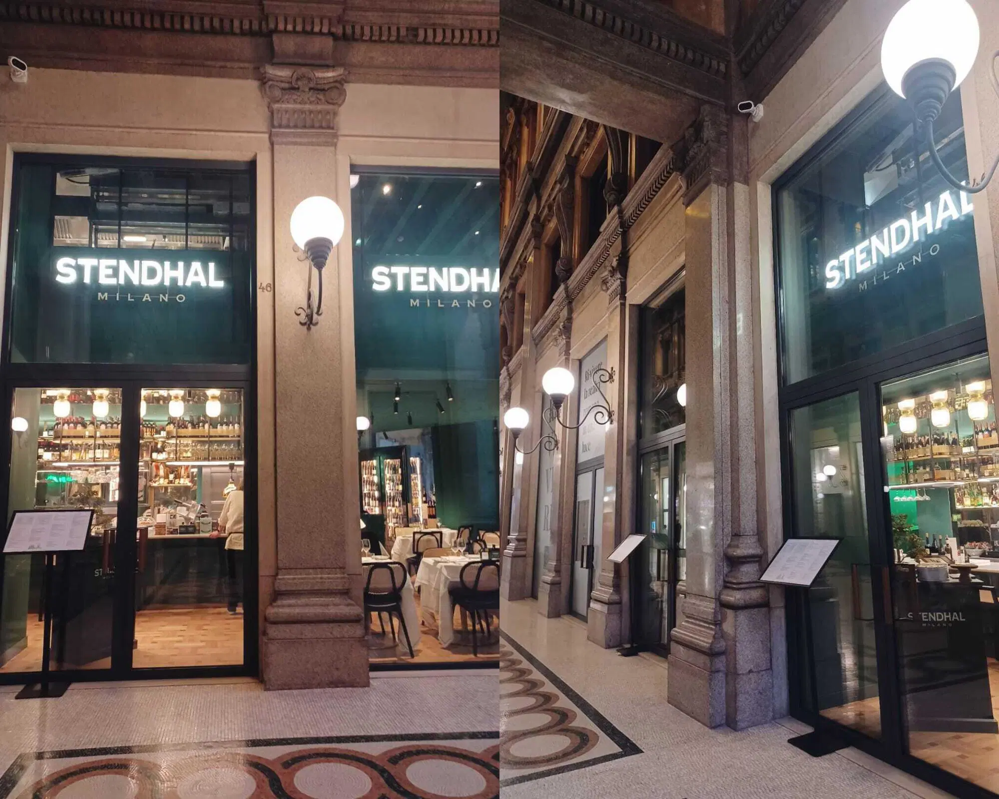 L'ingresso del ristorante Stendhal di Roma