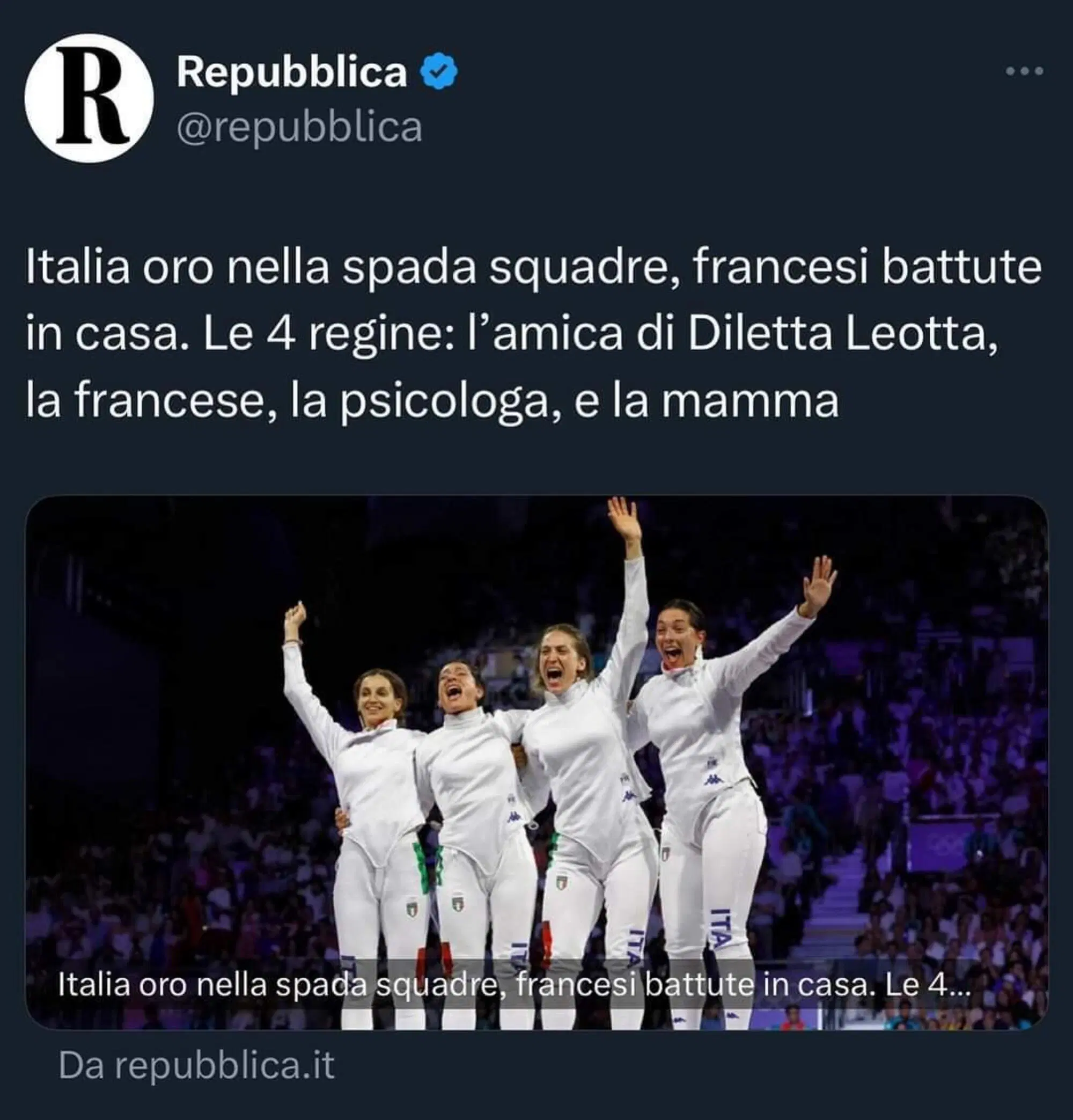 L'assurdo titolo di Repubblica in merito alla vittoria delle azzurre