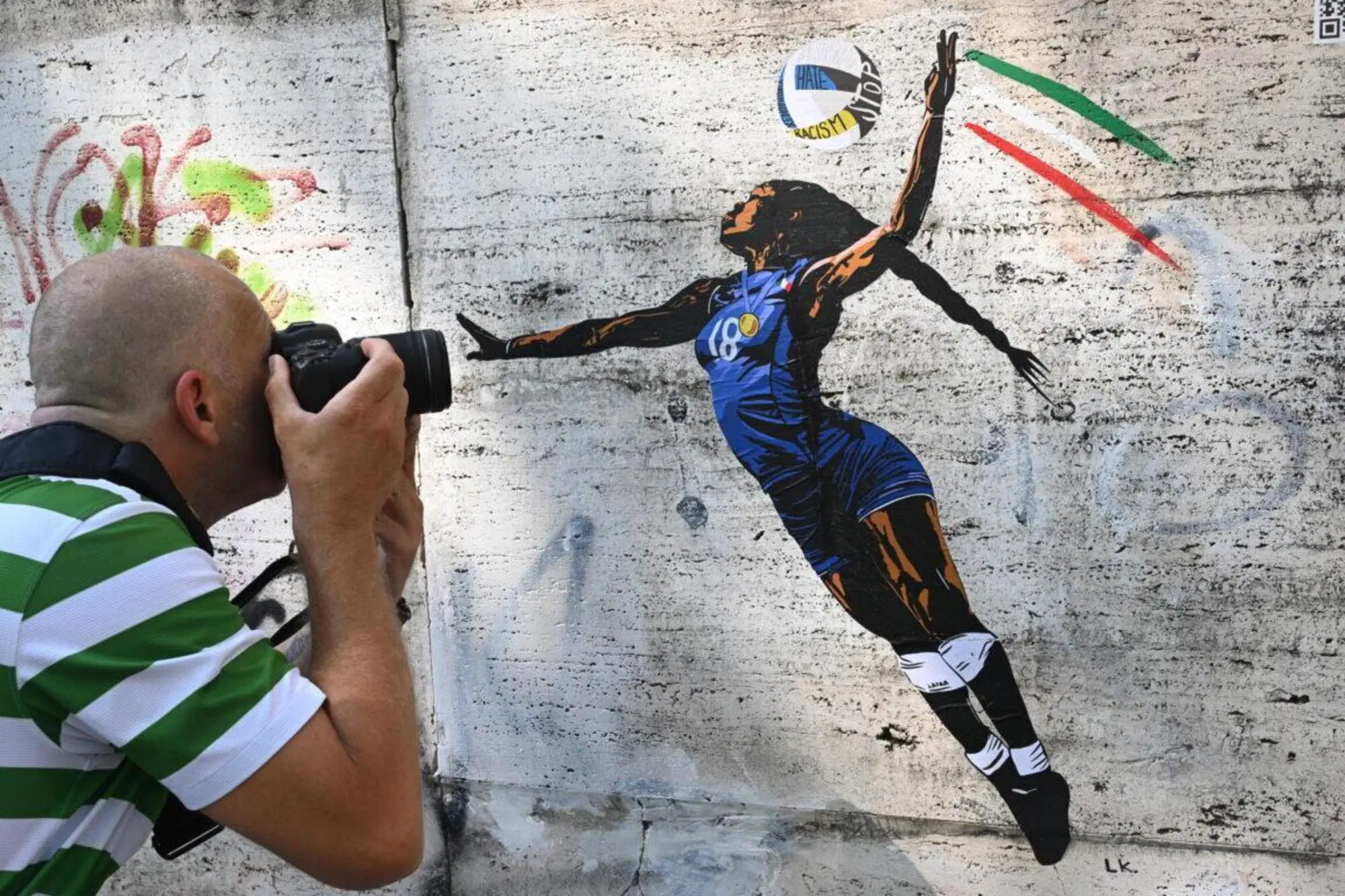 Il murale su Paola Egonu com'era