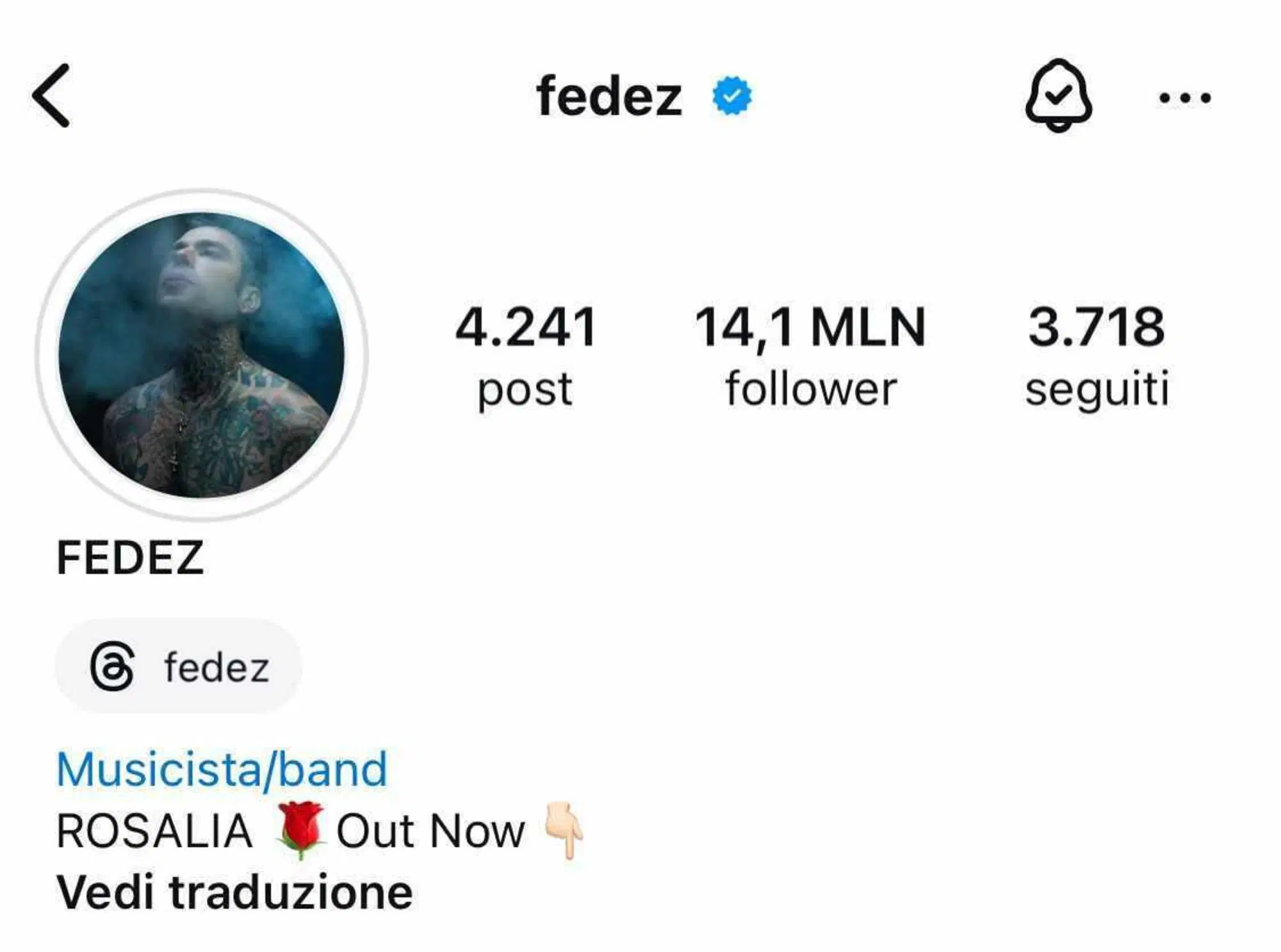 profilo IG Fedez