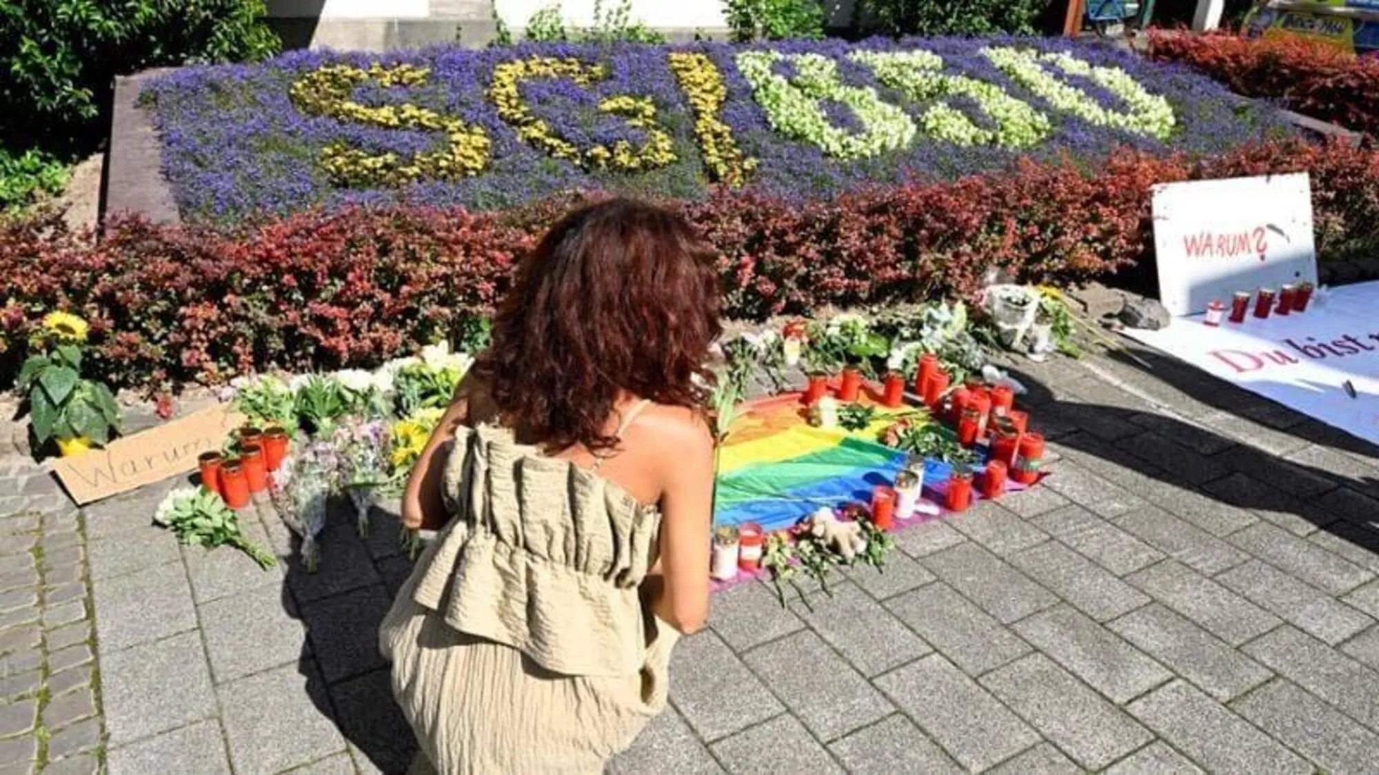 Il luogo dell'attentato a Solingen (Germania)