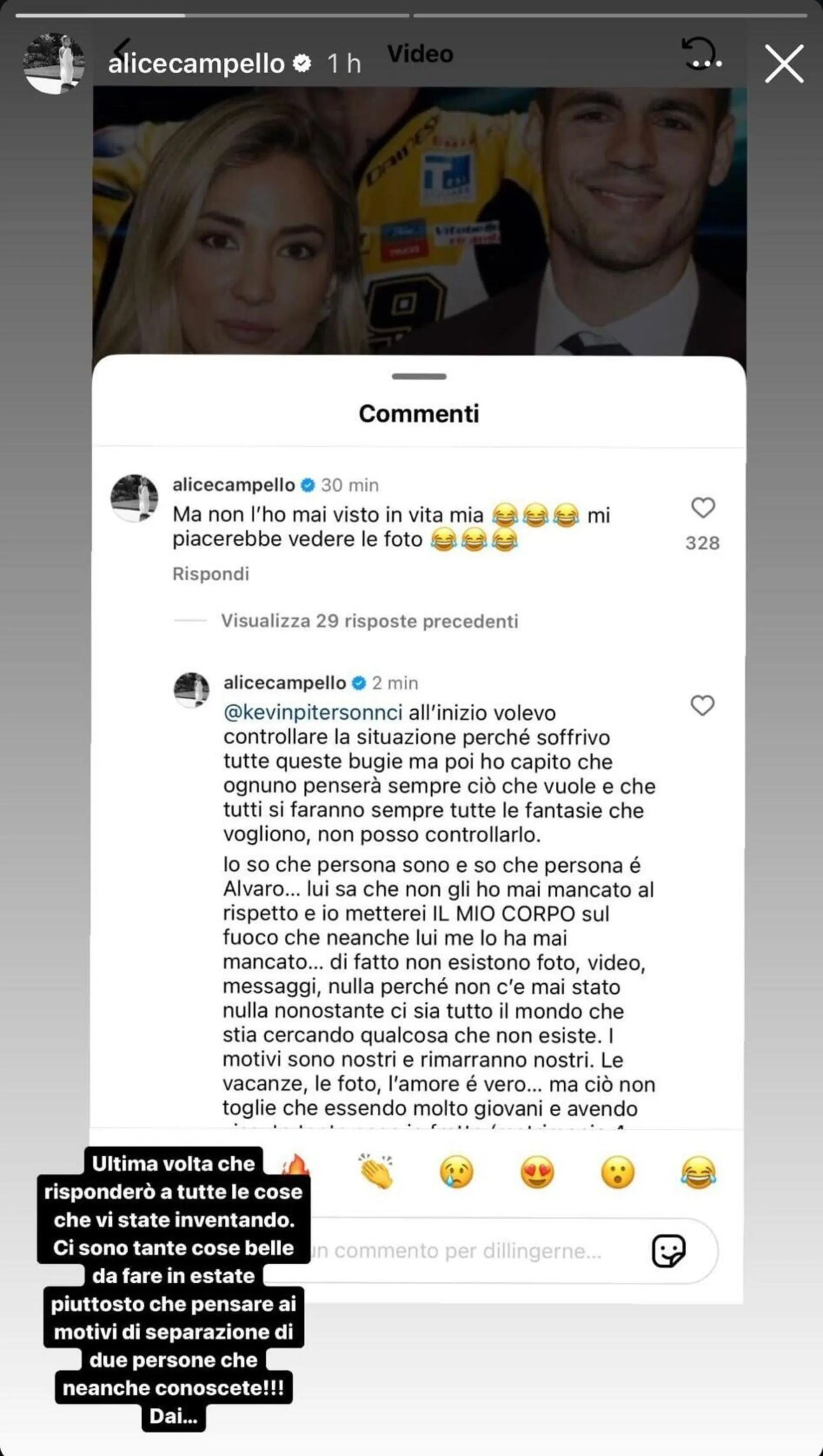 La risposta di Alice Campello