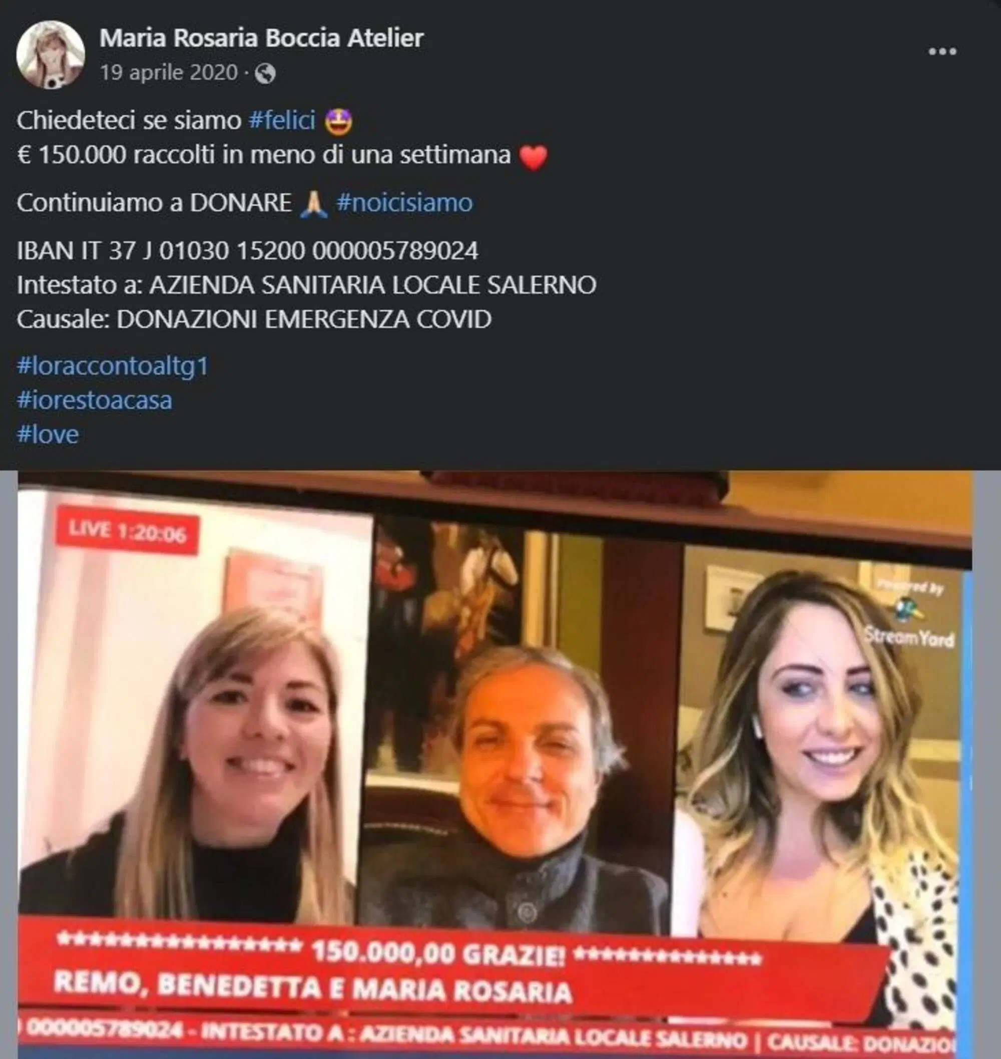 Un posto su "Maria Rosaria Boccia Atelier" su Facebook