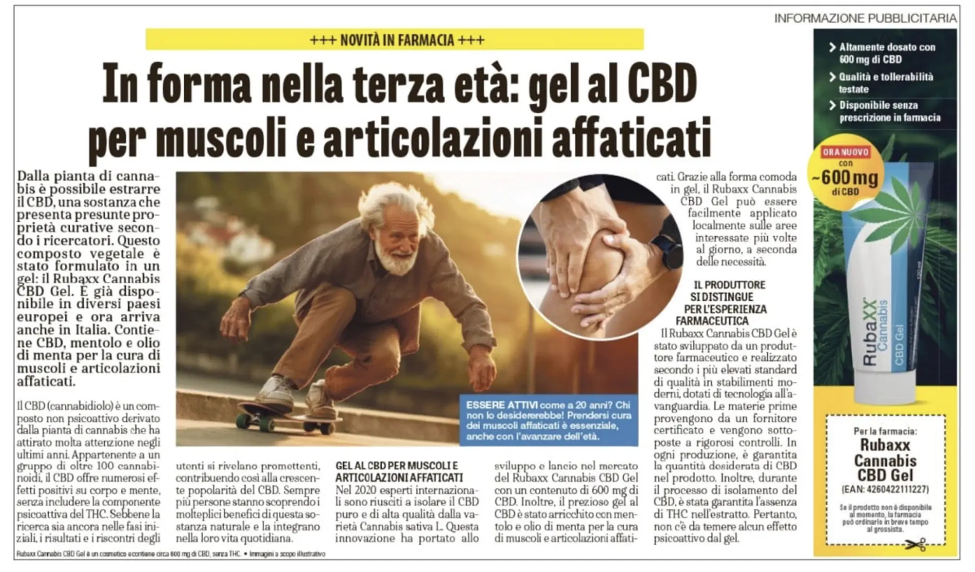 L'inserzione pubbicitaria su La Verit&agrave; di luned&igrave; 30 settembre 2024