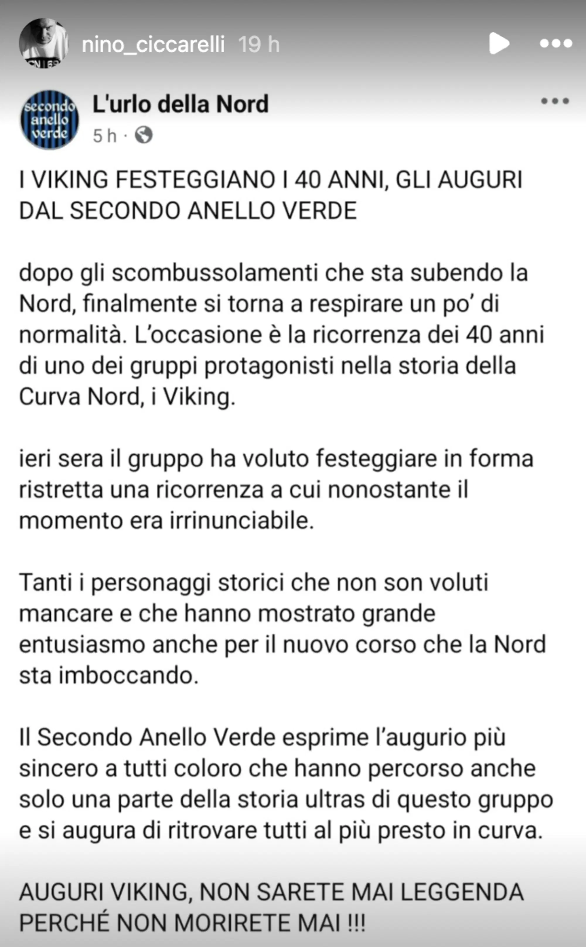 Il comunicato nelle storie di Nino Cicarelli