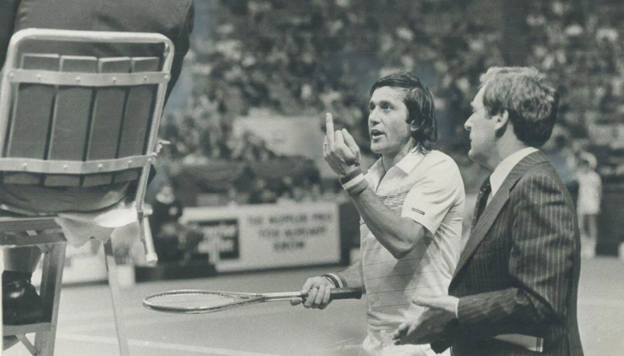 Ilie "Nasty" Nastase che protesta