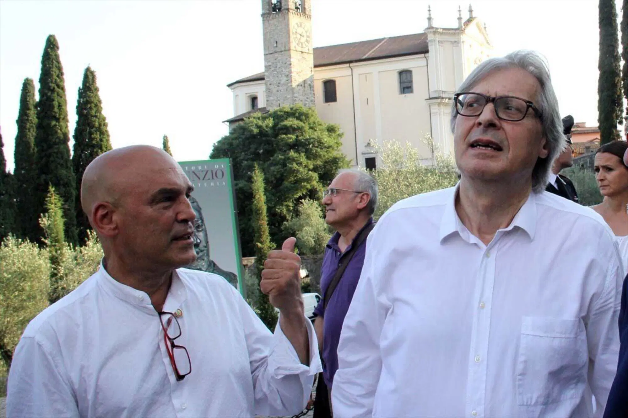 Giordano Bruno Guerri con Vittorio Sgarbi