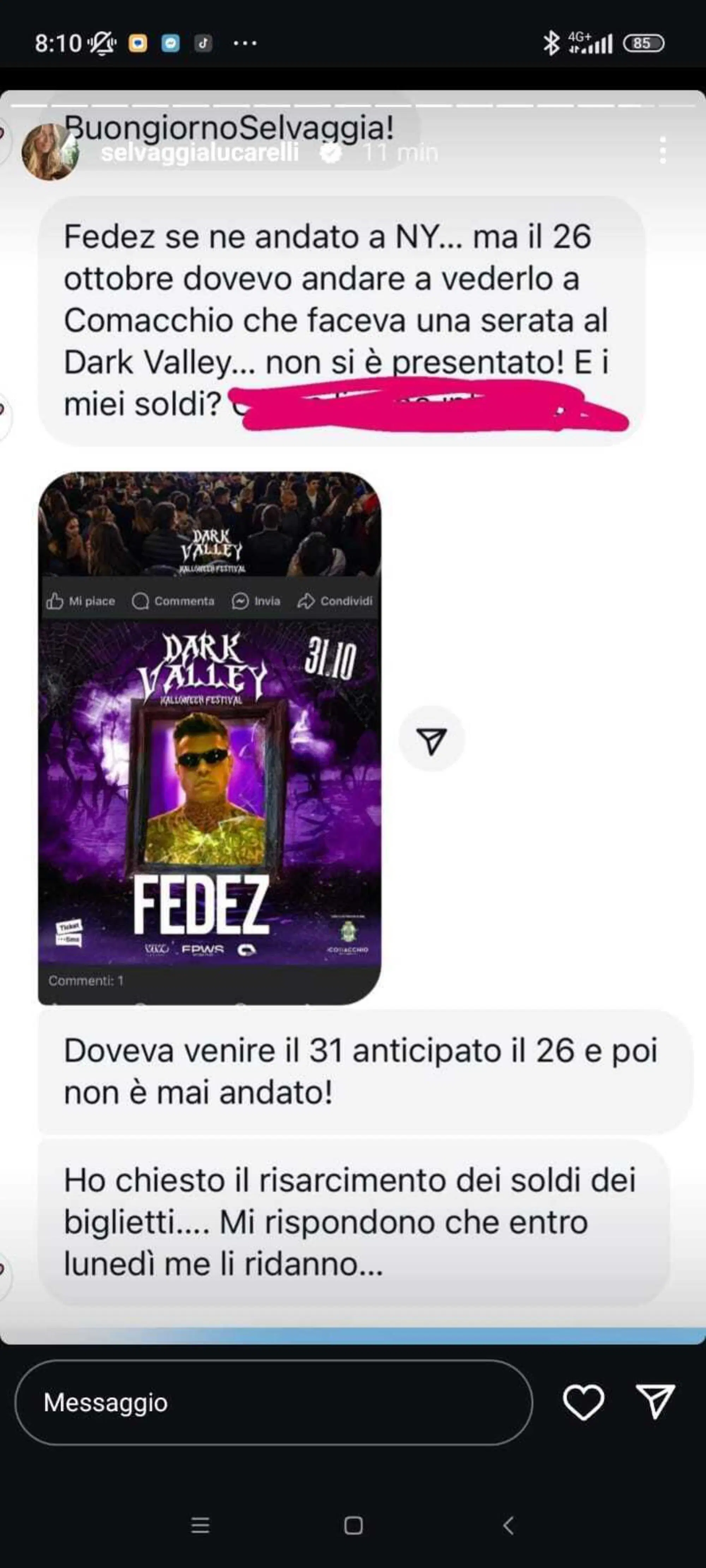 Le date "paccate" da Fedez