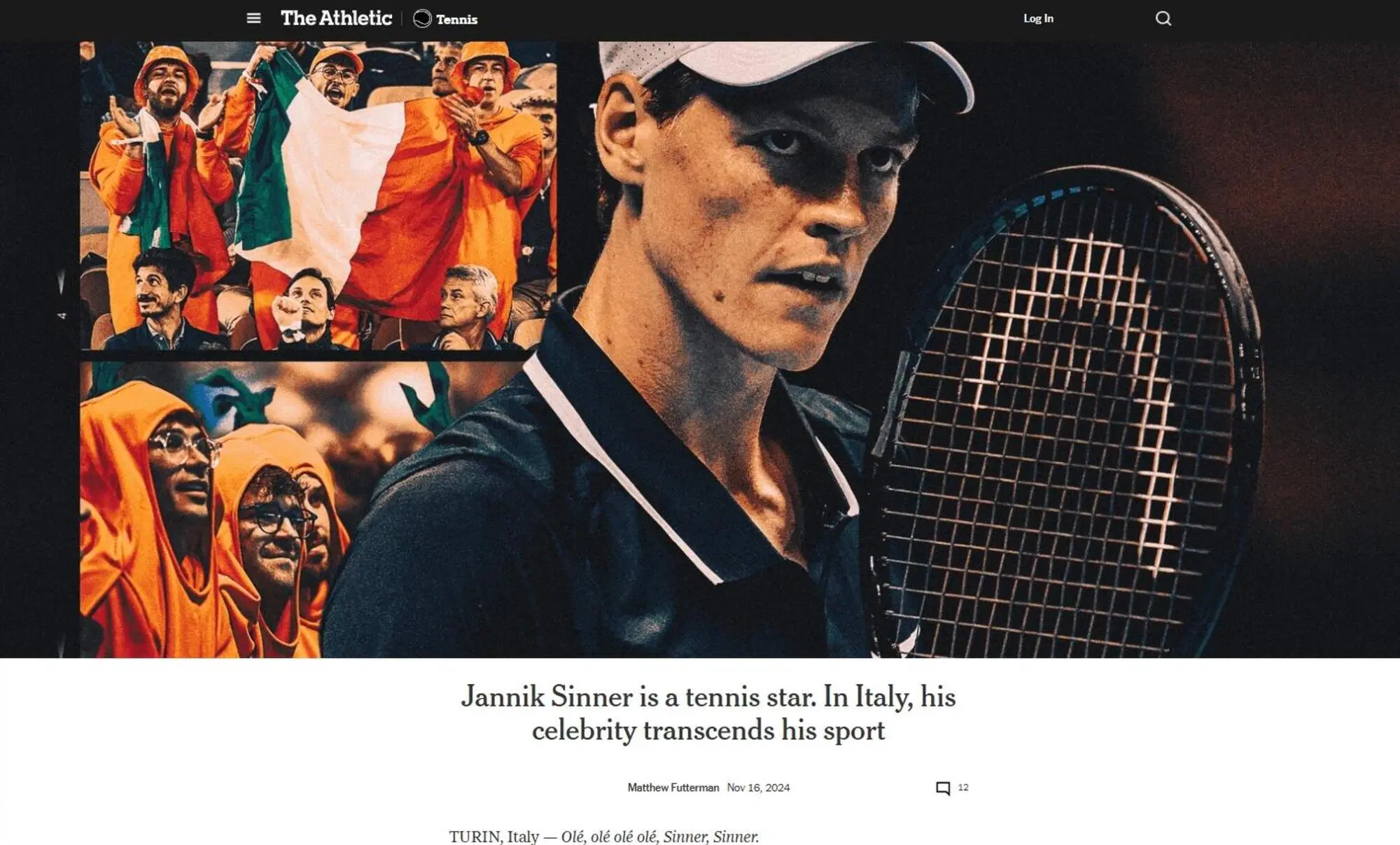 L'articolo di The Athletic su Jannik Sinner