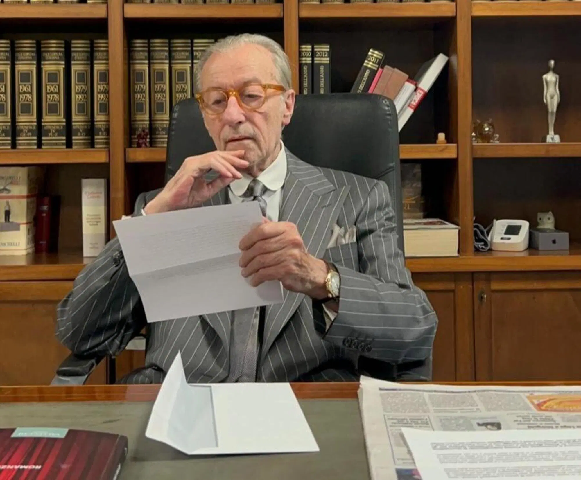 Vittorio Feltri durante l'intervista di MOW