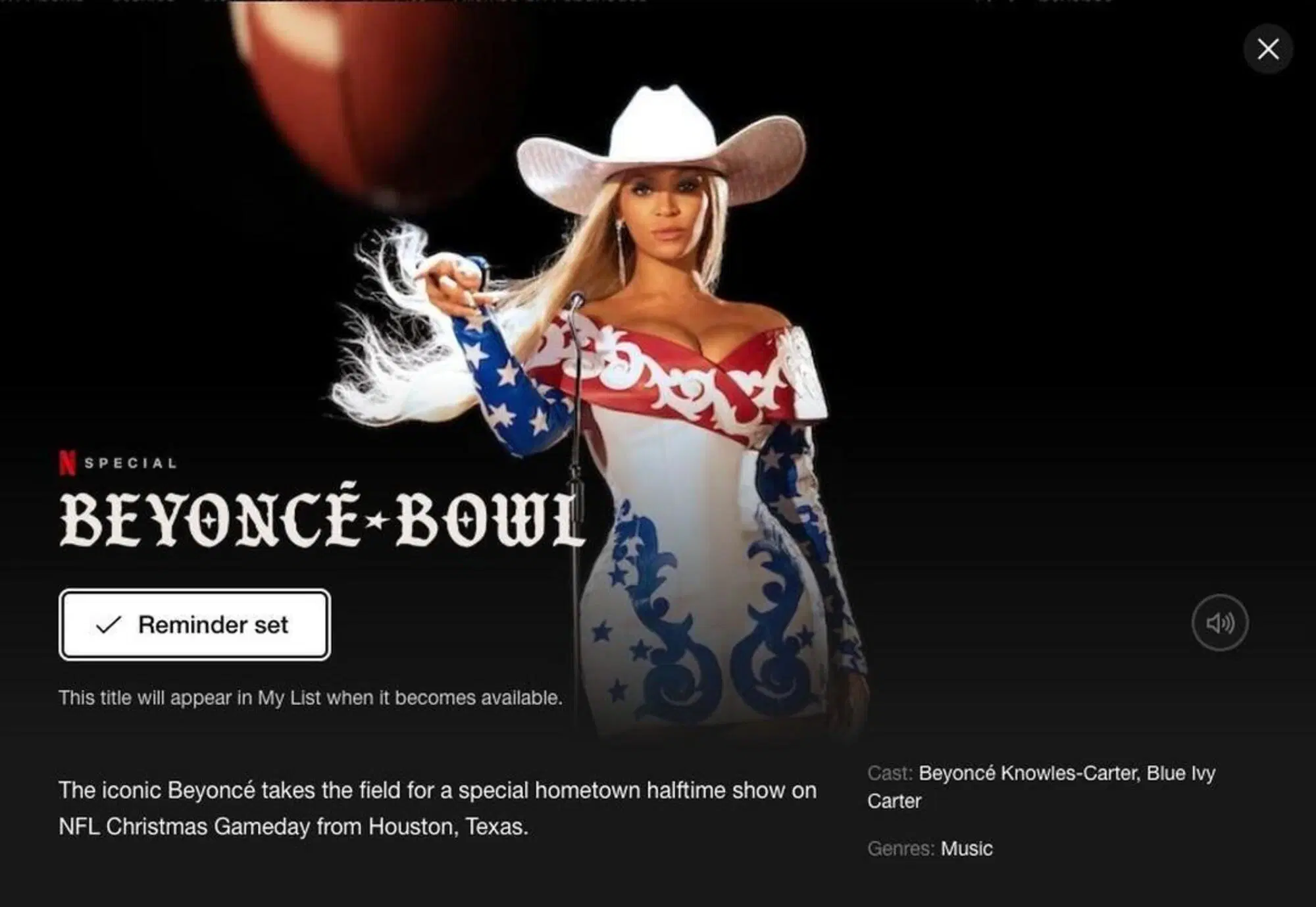 Il 'Beyonce Bowl' &egrave; su Netflix