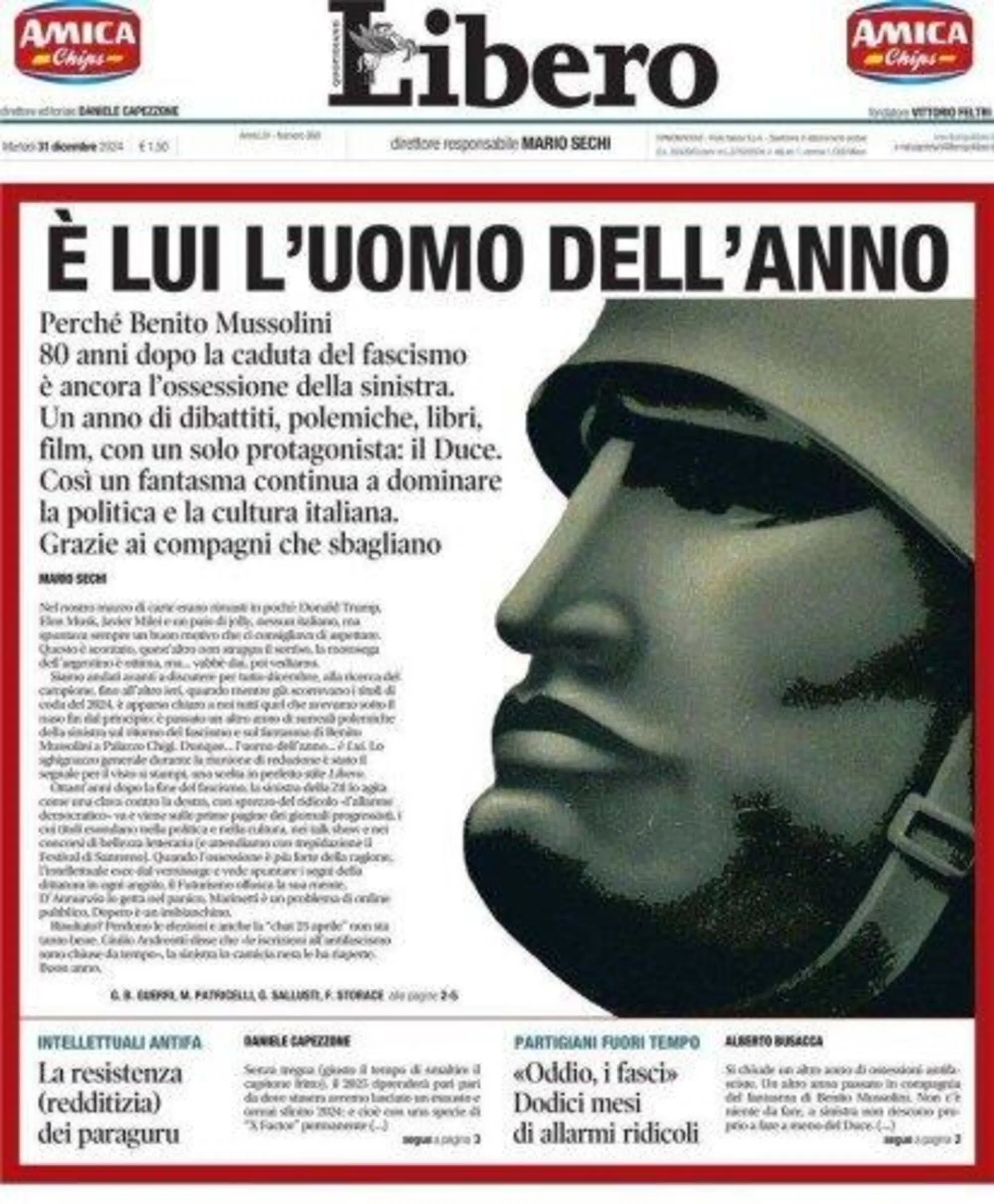 L'uomo del 2024 secondo Libero