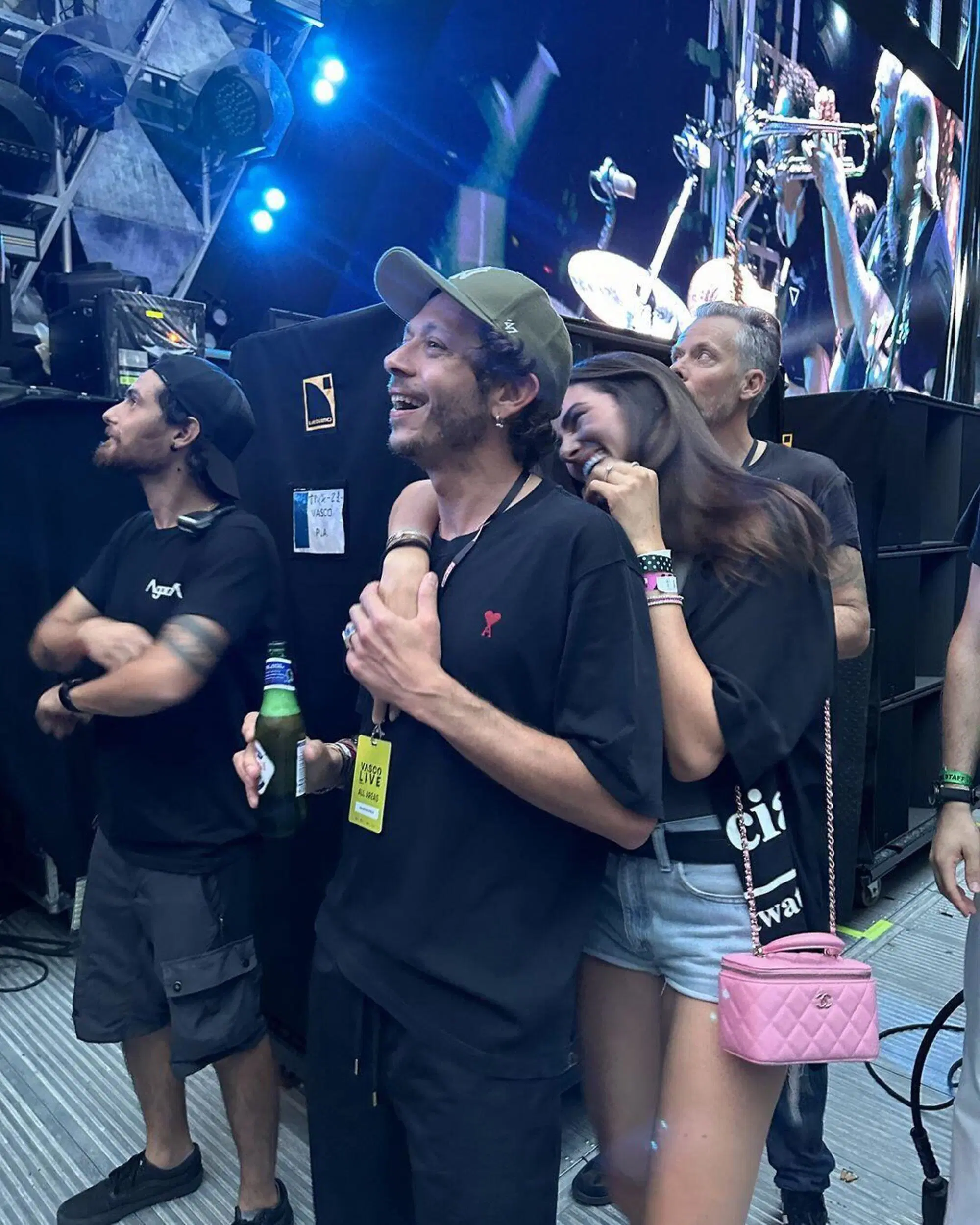 Il Dottore e Francesca Sofia Novello durante il concerto di Vasco