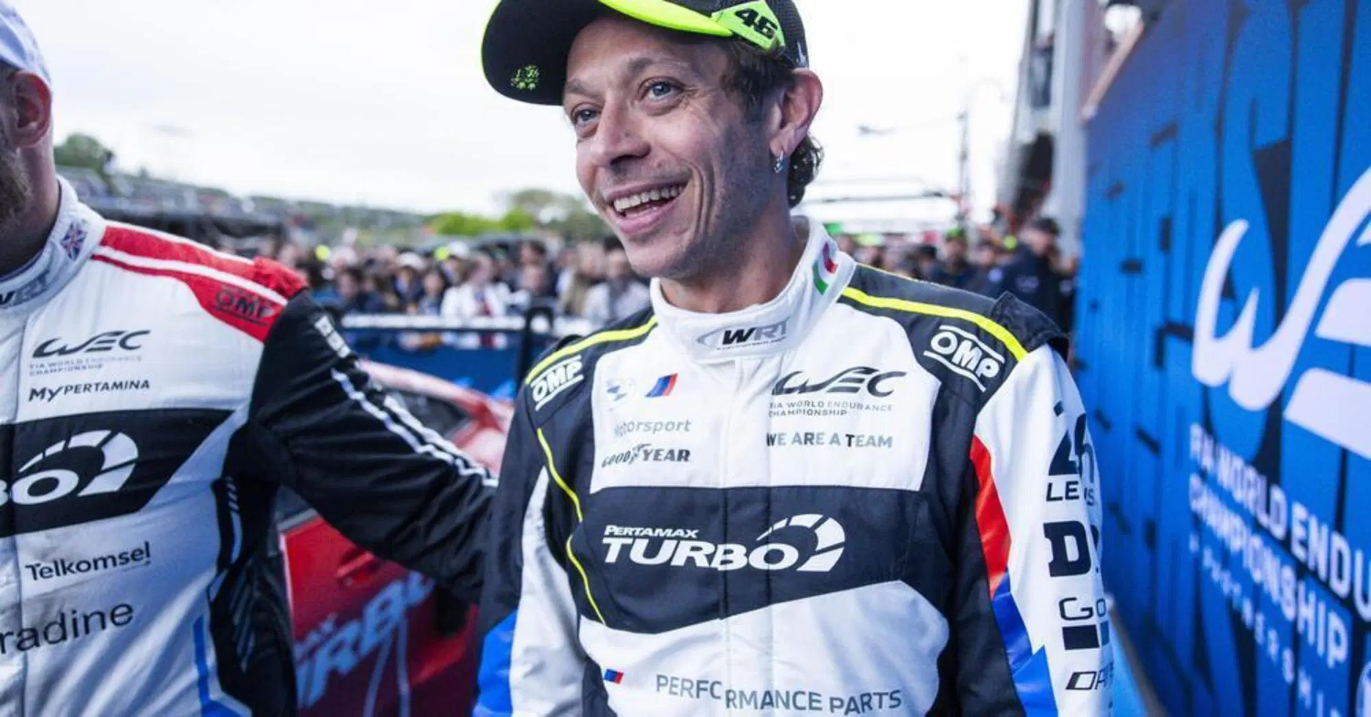 Valentino Rossi a Imola dopo la vittoria sfiorata nel WEC