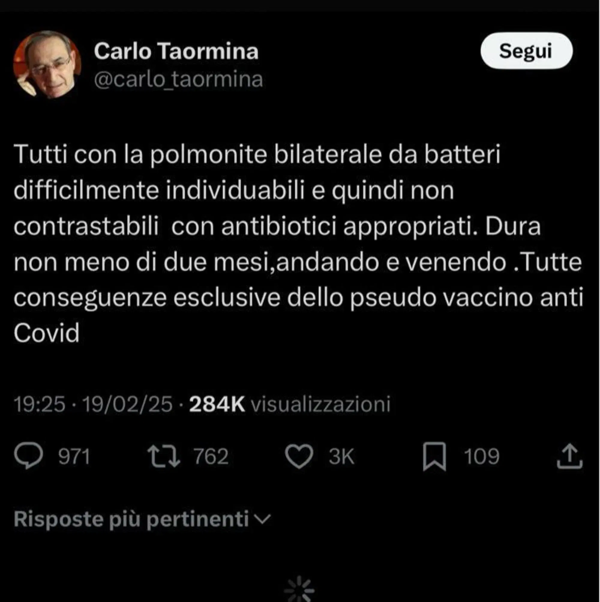 Il post di Carlo Taormina