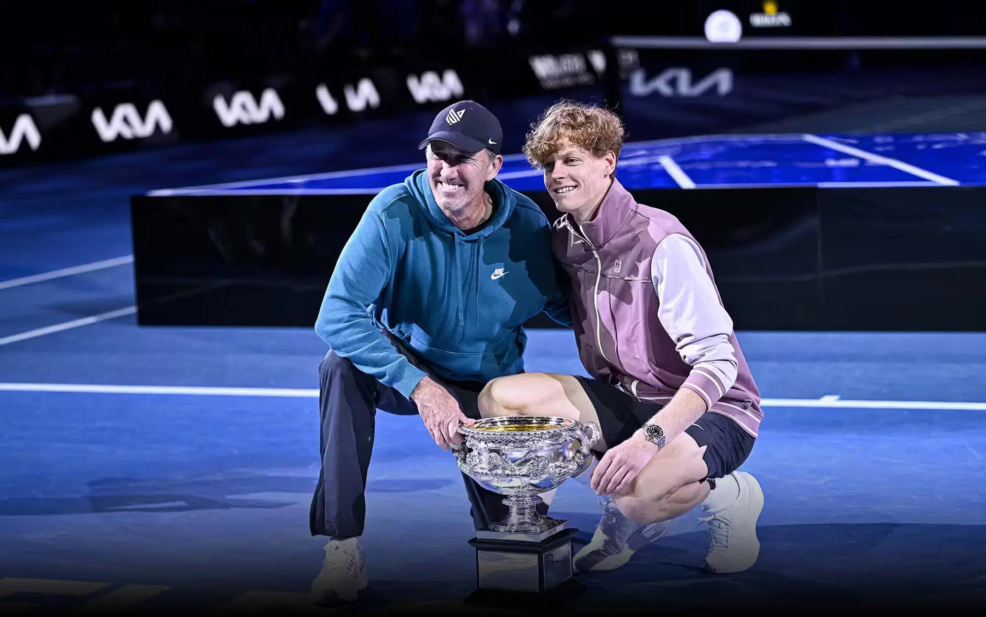 Jannik Sinner con Cahill
